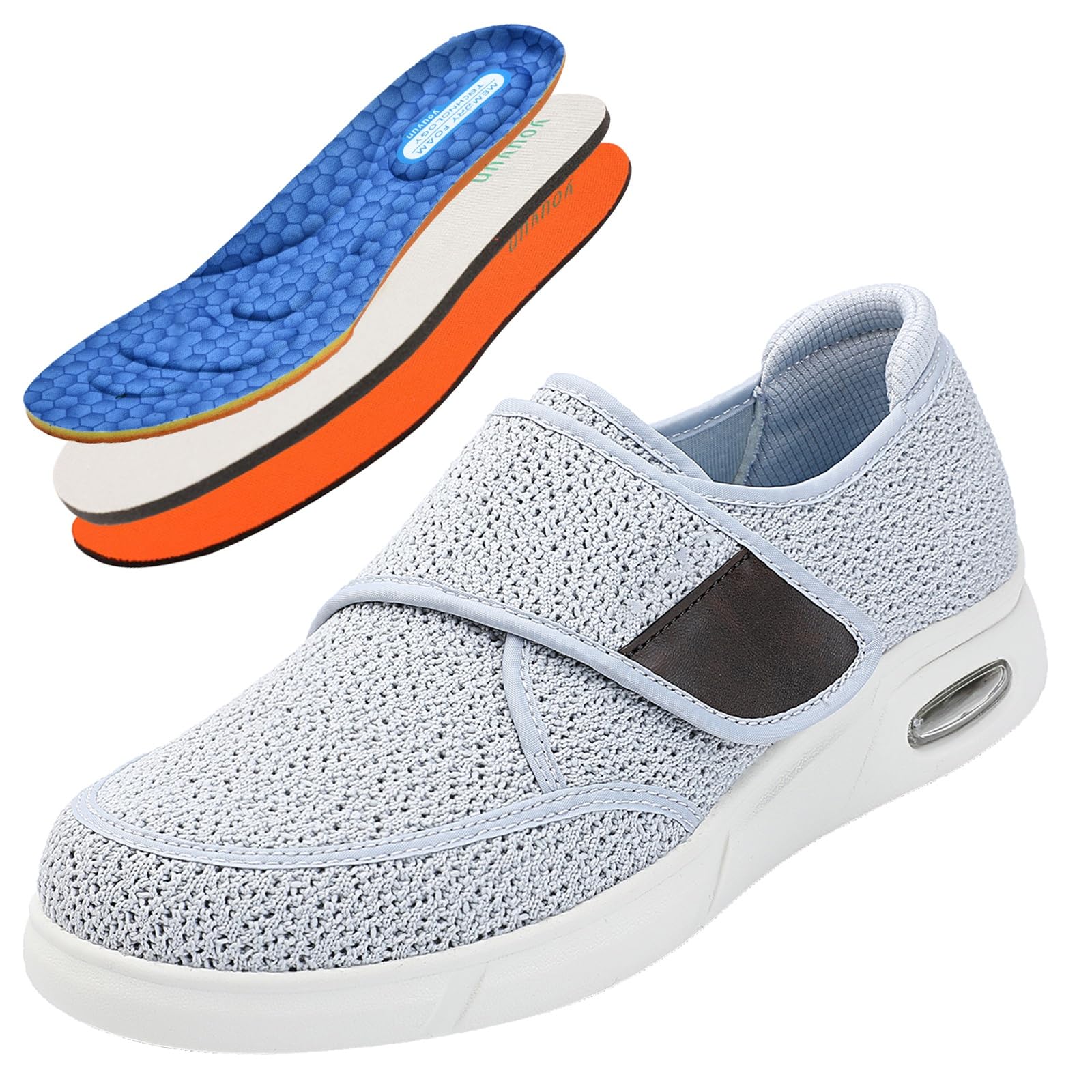 Zapatos para Pies Planos Hombre Especiales para Juanetes Zapatillas para Diabéticos Pie Ancho Fascitis Plantar Edema Calzado para Personas Mayores Extra Anchos Ortopédico