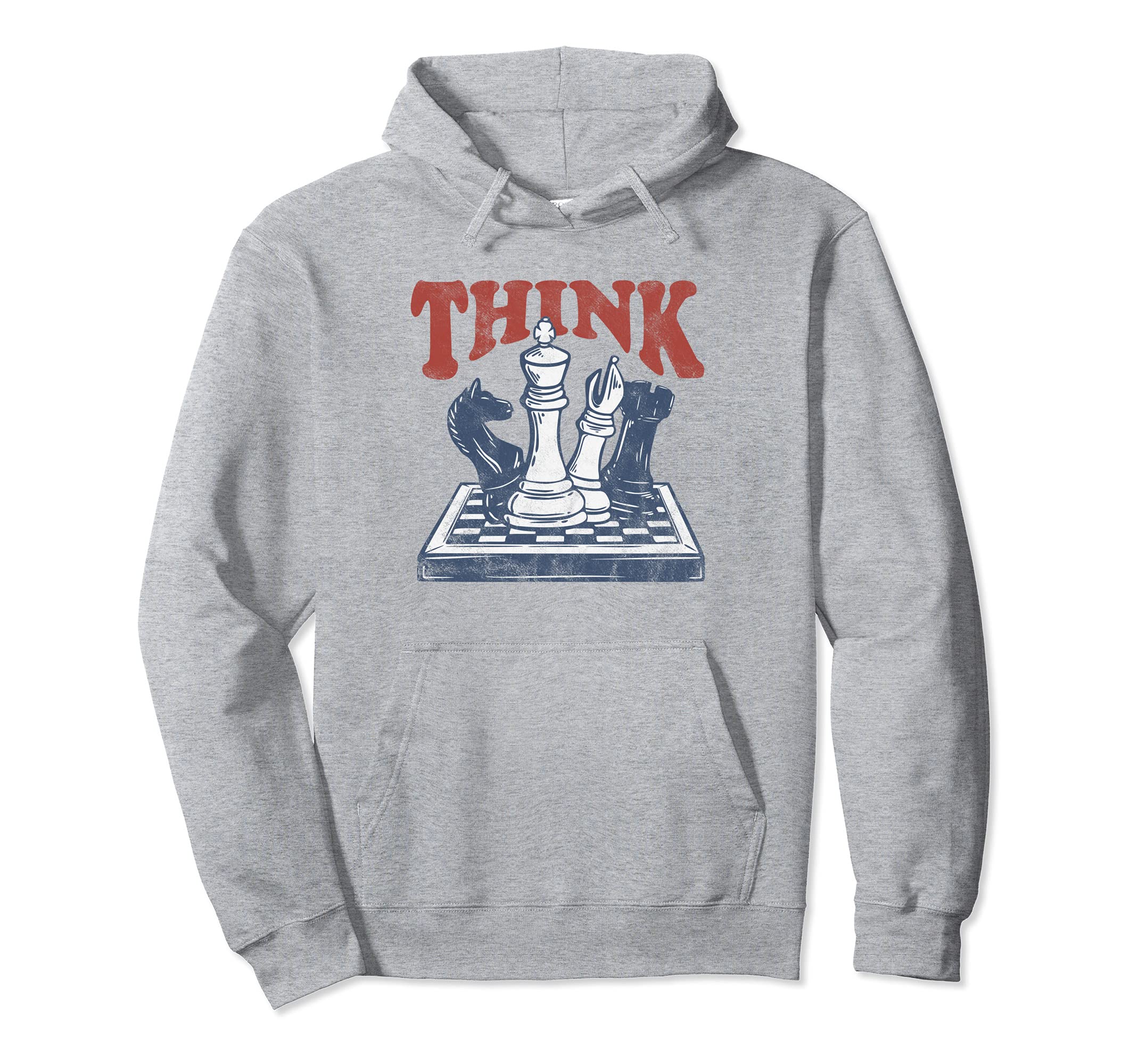 Think Chess Grandmaster Chess Board Player And Chess Lover Pullover Hoodie