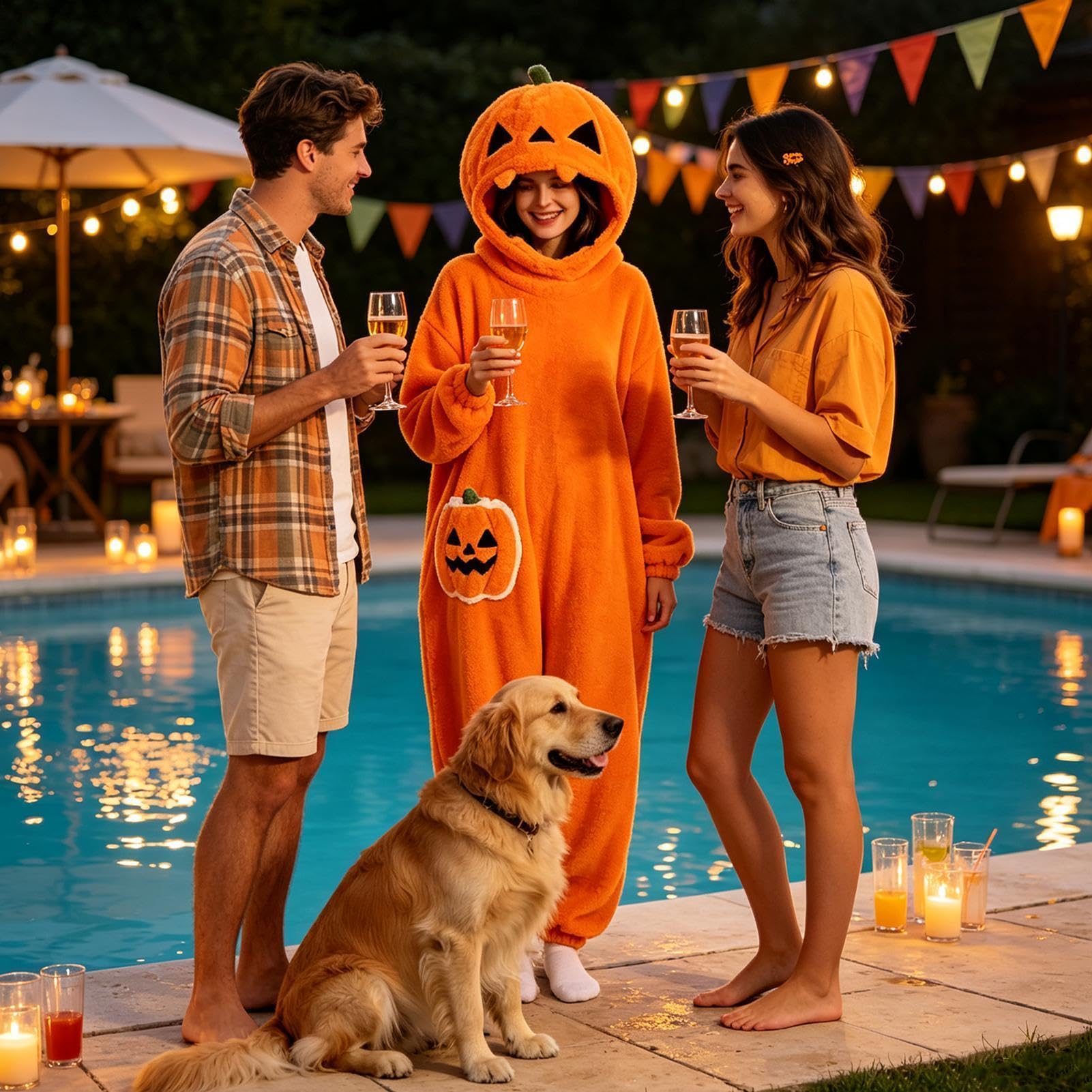 Genérico Disfraz De Calabaza pijama suave y cómodo ponible | manta ponible de calabaza Para Halloween Festivales Vacaciones Otoño Hogueras Actuaciones Hogar Escuela Fotografía
