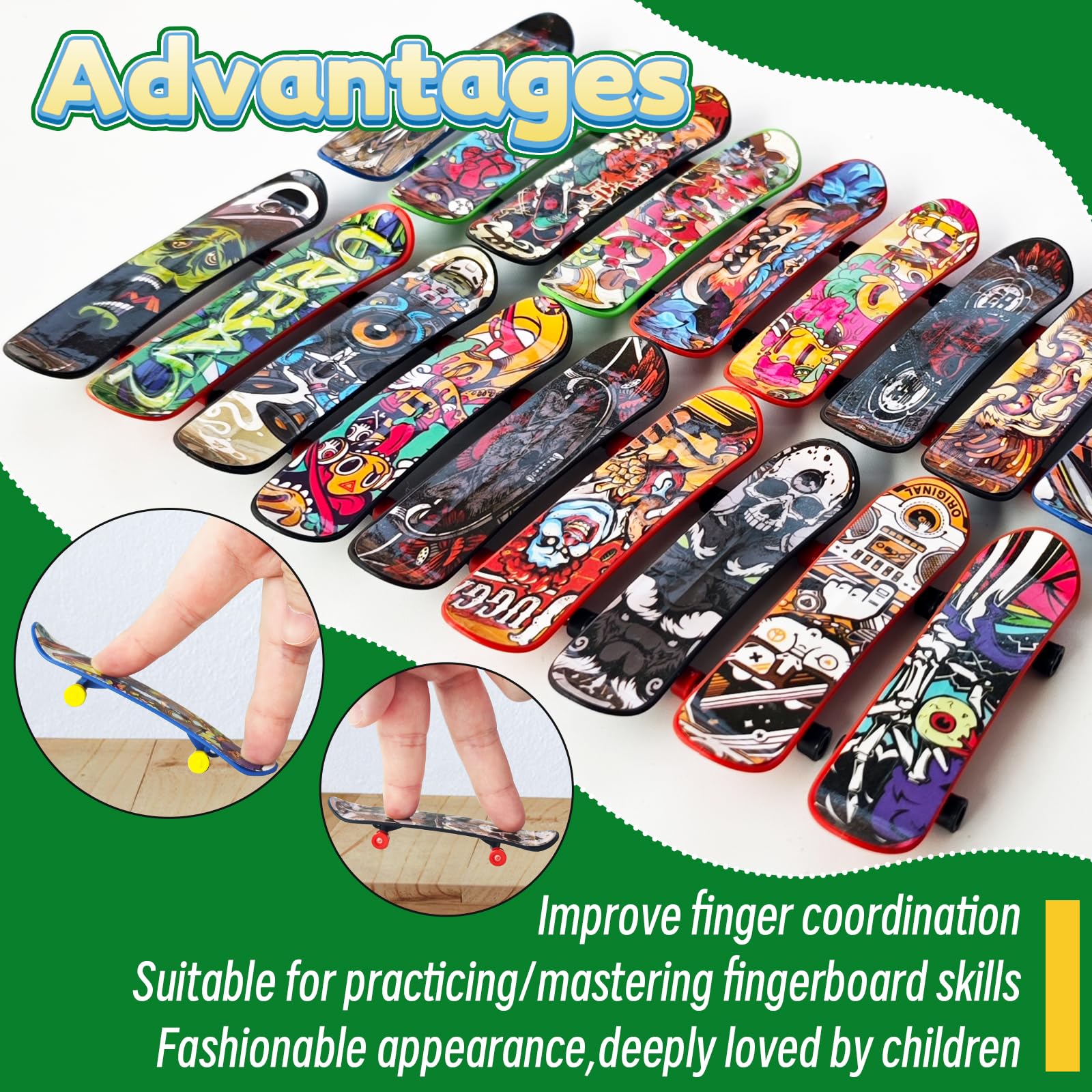 Set De Planches à Doigts Miniatures – Skateboards De Doigt Avec Outils De Réparation, Cadeau Anti-Stress, Intérieur/Extérieur, Enfants/Adultes