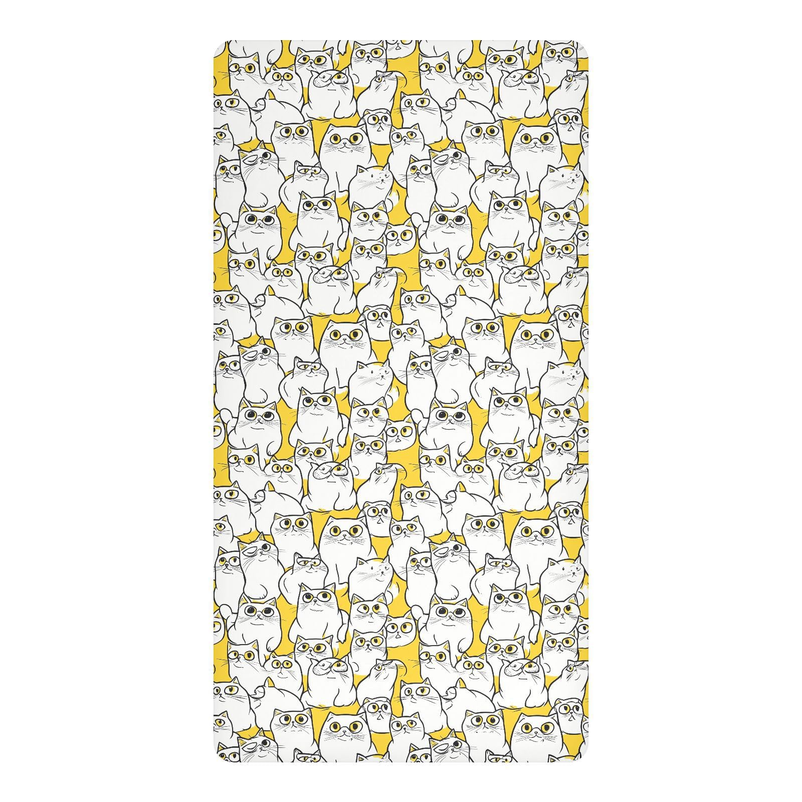 Drap de voyage imperméable 132x71 cm chat exotique pour lit de voyage bébé