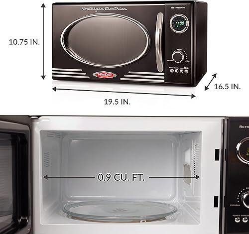 Miniatura 4 de Nostalgia Retro - Horno de microondas para superficie grande