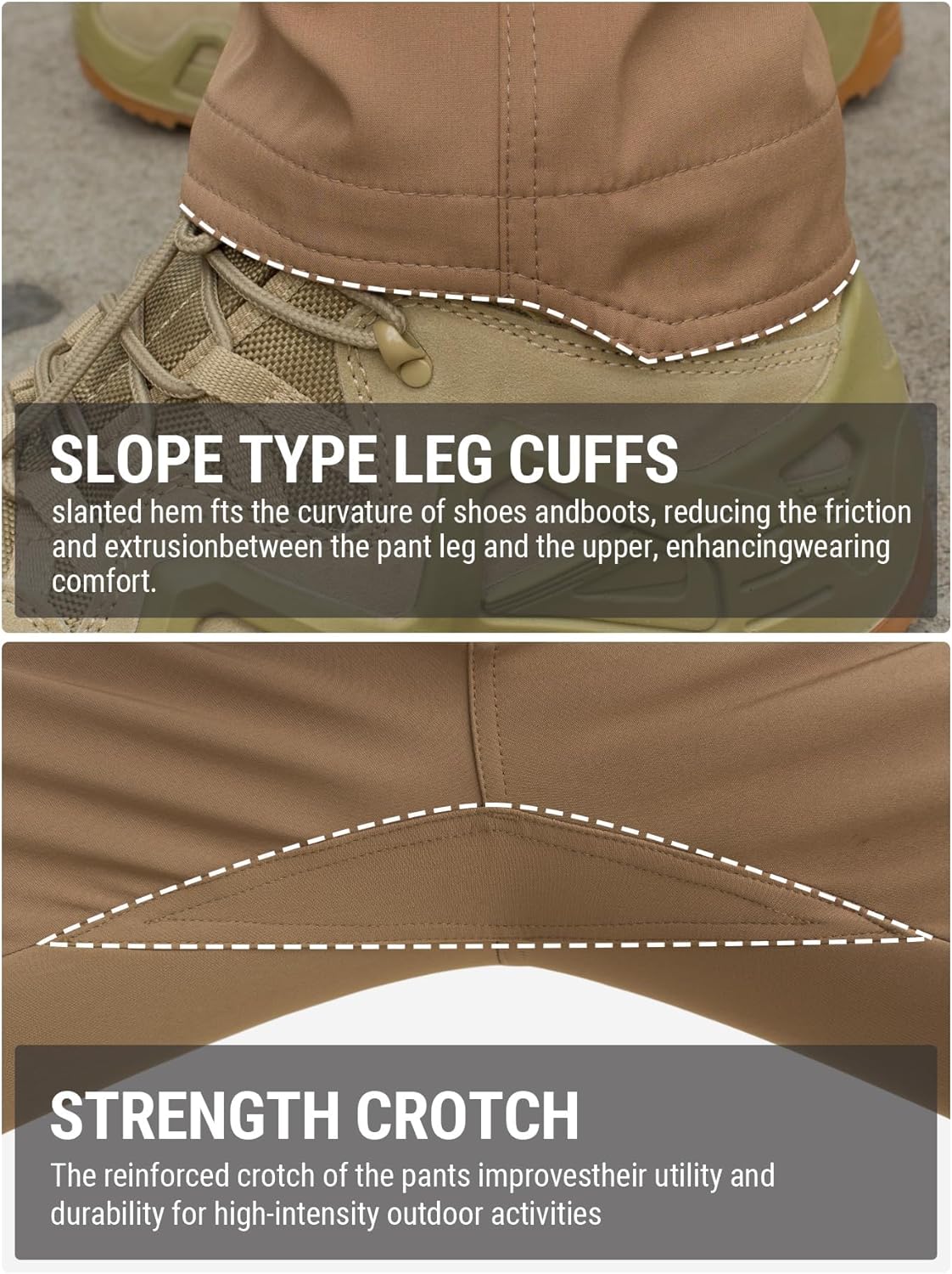 FLYFIREFLY Men's Ripstop Tactical Cargo Pants Water Resistant Quick Dry Hiking Work Pants with Multi-Pockets(No Belt) - Image 5