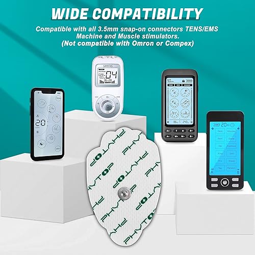 Miniatura 6 de TENS Pads EMS Unidad Electrodo a presión 20 Pcs con Super Gel