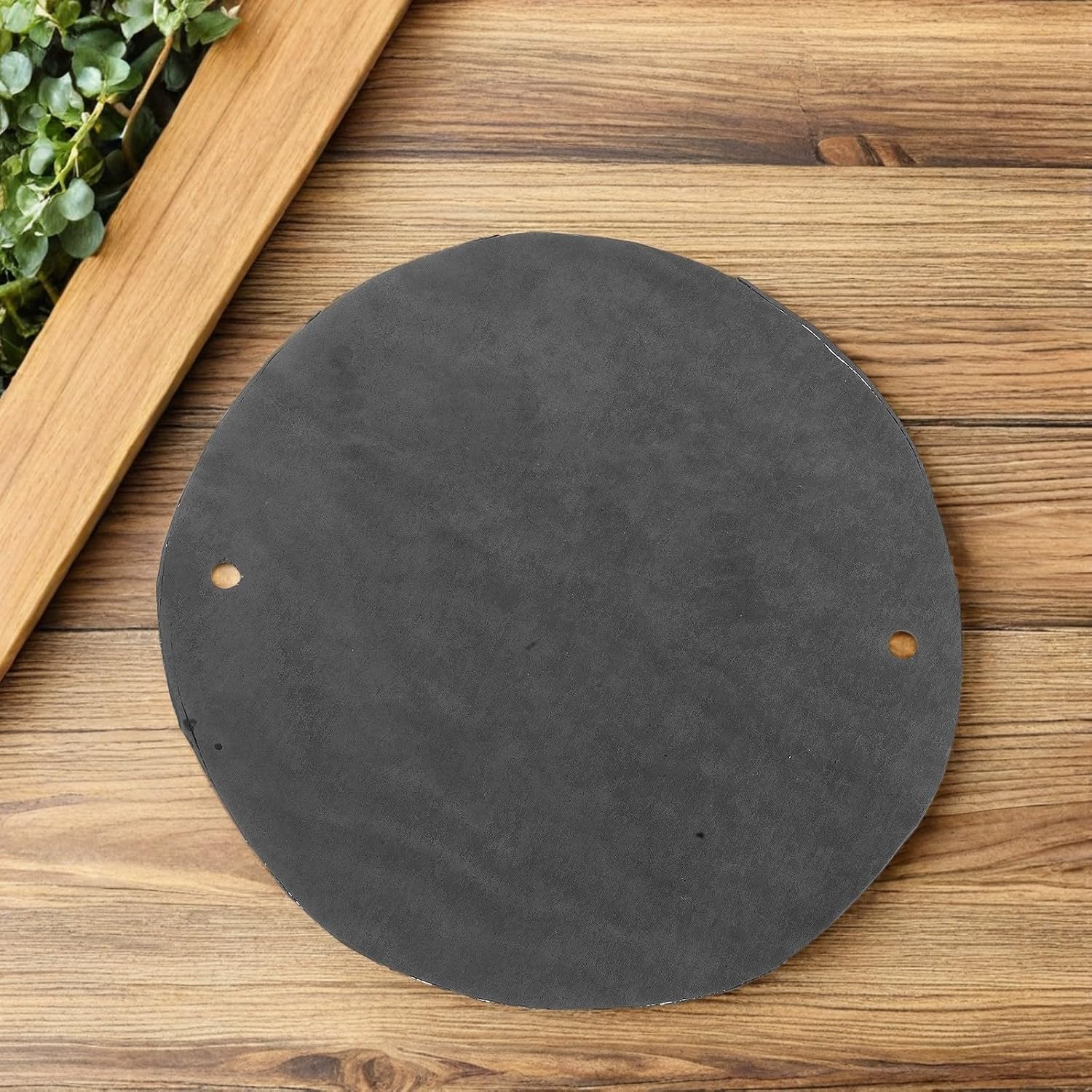 2pcs Round Pottery Bat Mat Black PVA with Double Hole Design