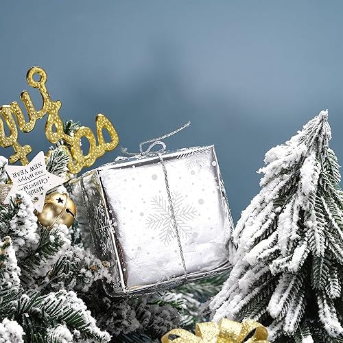 Miniatura 10 de RUSPEPA Papel de regalo de Navidad, rollo de regalo gigante, diseño de camión negro dorado para envoltura de regalo navideño, 24 pulgadas x 100 pies