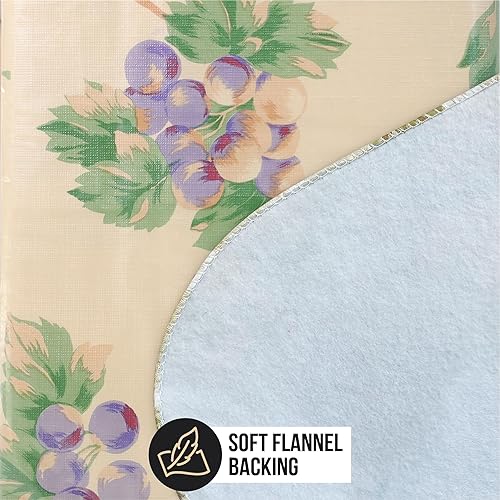 Miniatura 2 de Mantel de vinilo con franela en la parte posterior, diseño de líneas blancas