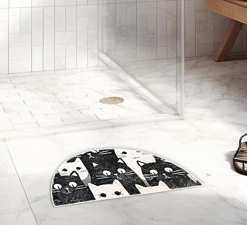 Miniatura 2 de Mingnei Tapete de puerta con diseño de gato, bonito felpudo delantero de gato, regalo para amantes de los gatos, regalo para mujeres, hombres y