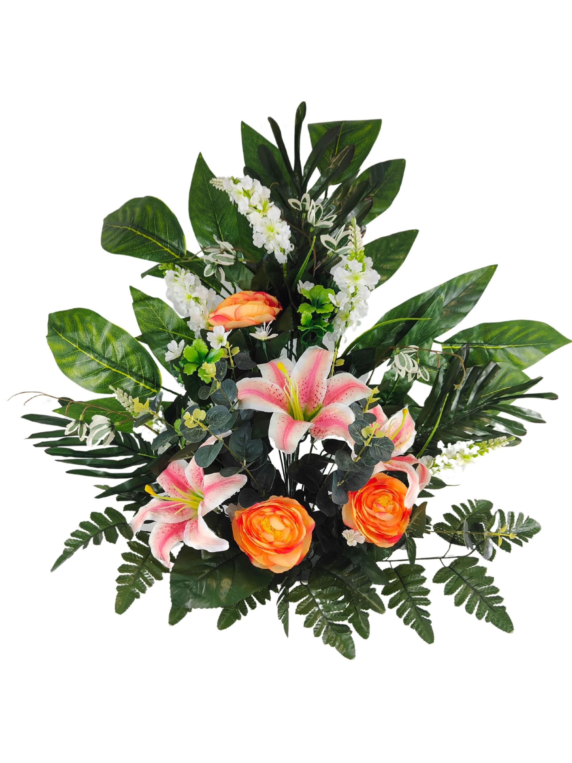 Flores artificiales cementerio sin mantenimiento centro iglesia bodas liliums DRW