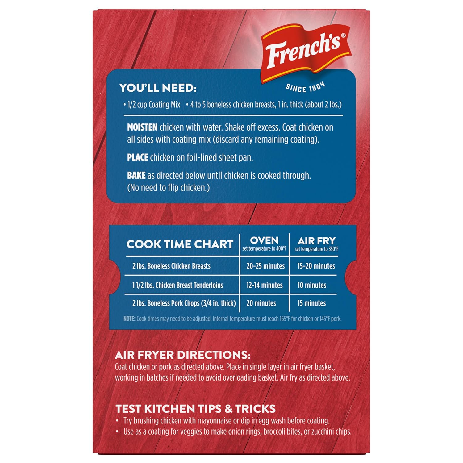 French's Seasoned Coating Mix, Crispy Fried Onion, Delicious Swap for Traditional Breadcrumbs When Preparing Meatloaf, Meatballs, or Burgers, 5 oz (Pack of 8)