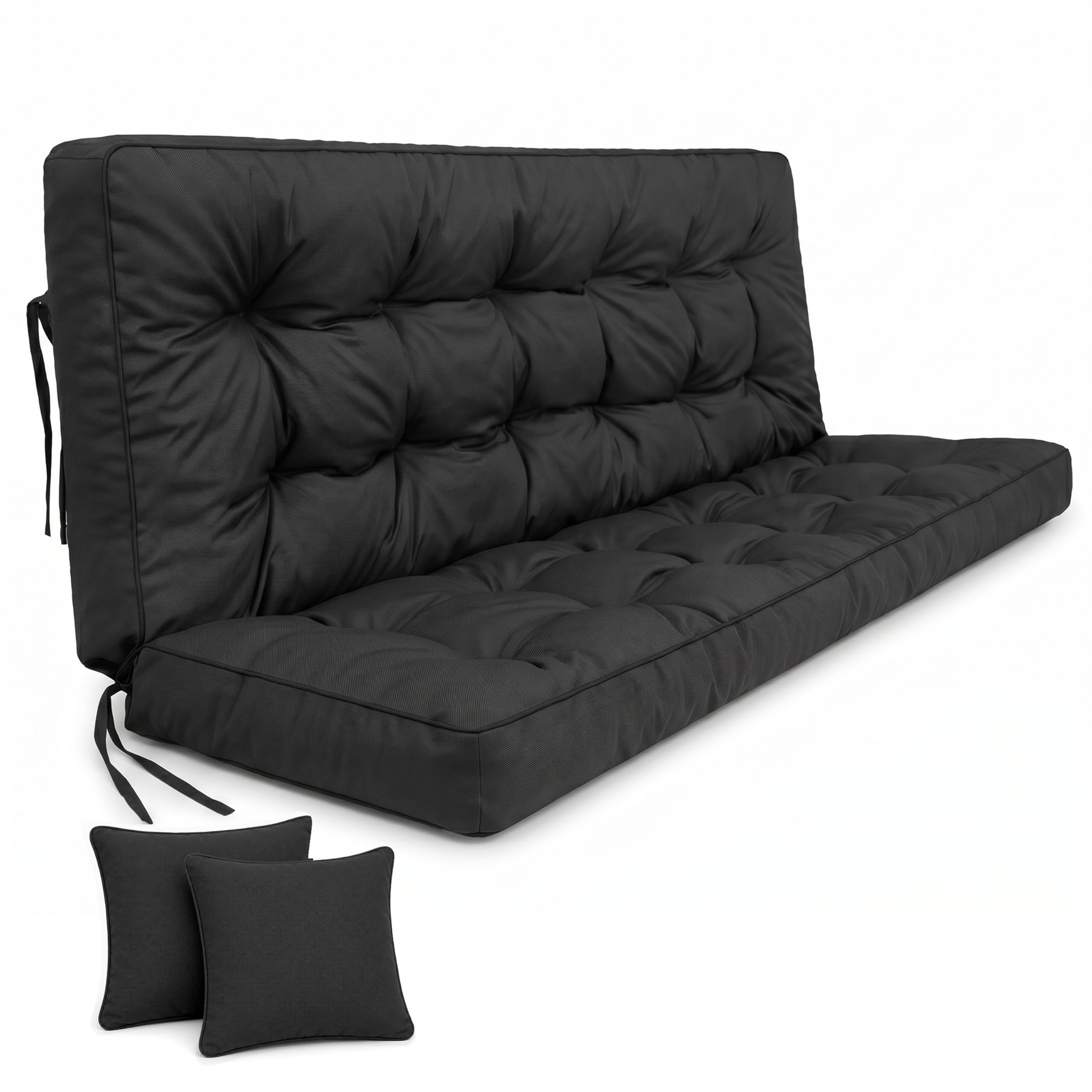 POKAR Cuscino Dondolo 3 Posti 150 cm | Cuscini da Esterno | Antracite