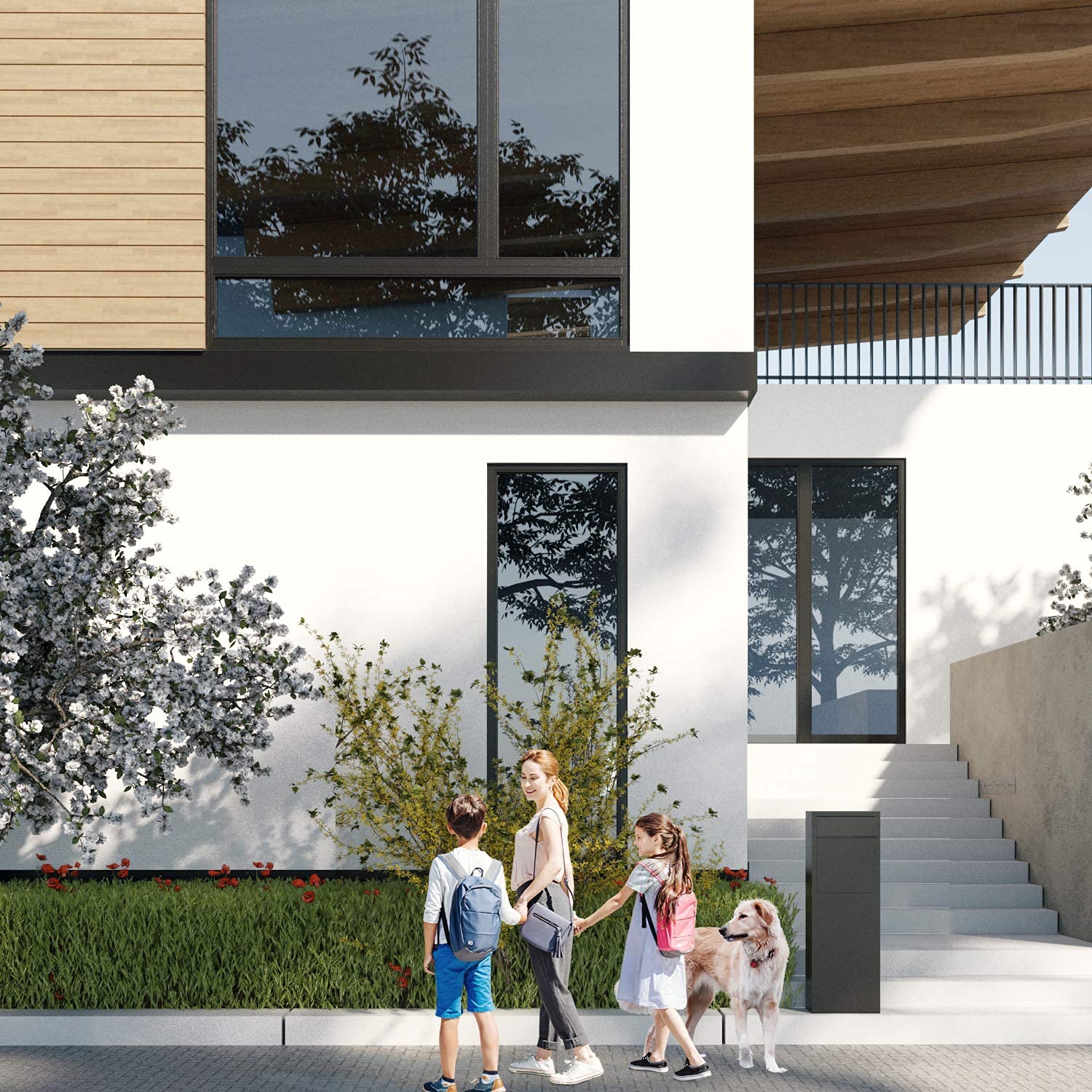 Buzón Anlage, diseño Buzón Big Box for Two Negro, Buzón de Correos – bravios