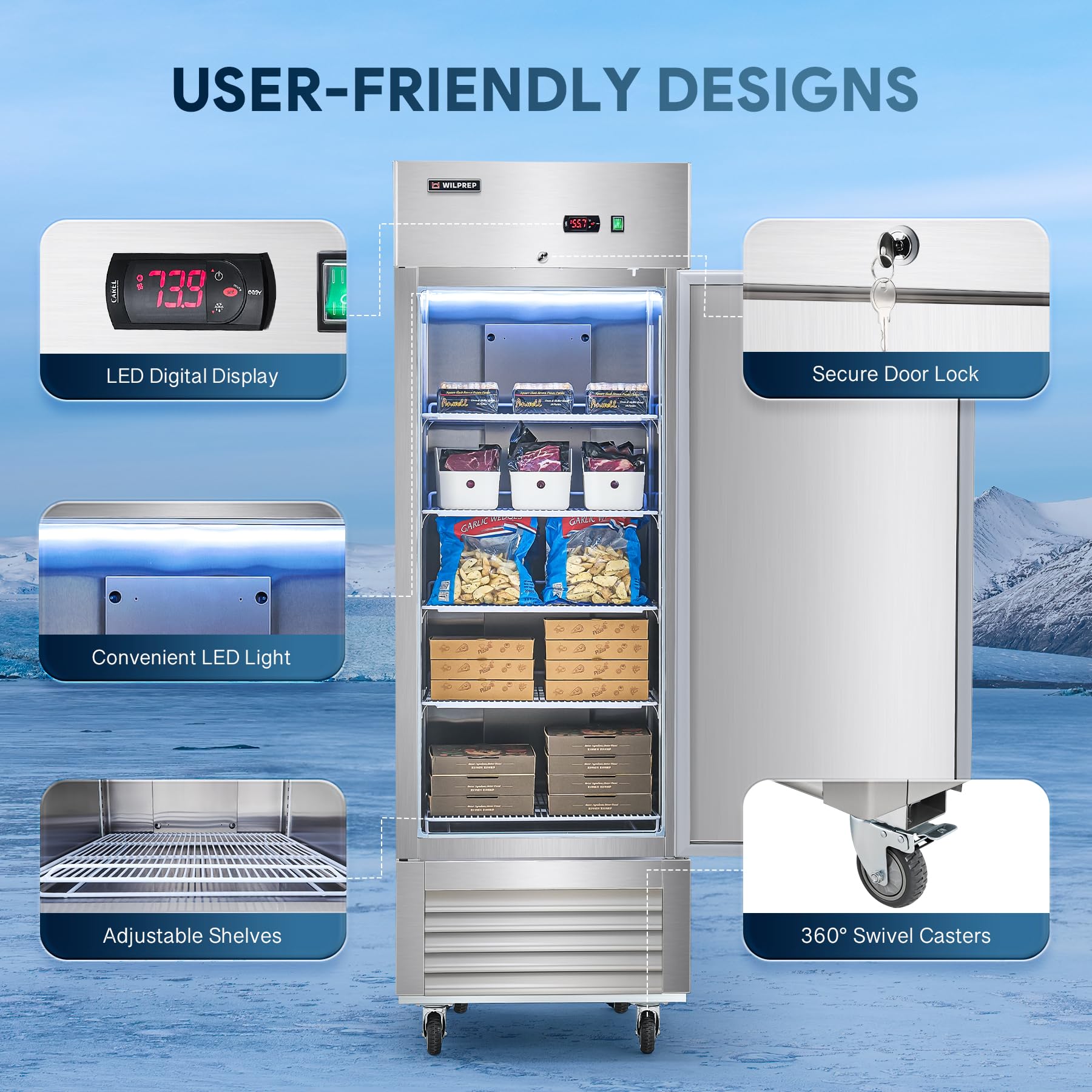 Amazon.com: WILPREP Commercial Freezer, 27
