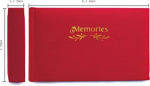 Miniatura 7 de Holoary Álbum de fotos pequeño de 4 x 6 pulgadas, tapa dura de lino, capacidad para 50 fotos, encuadernado con libro tradicional de páginas negras,