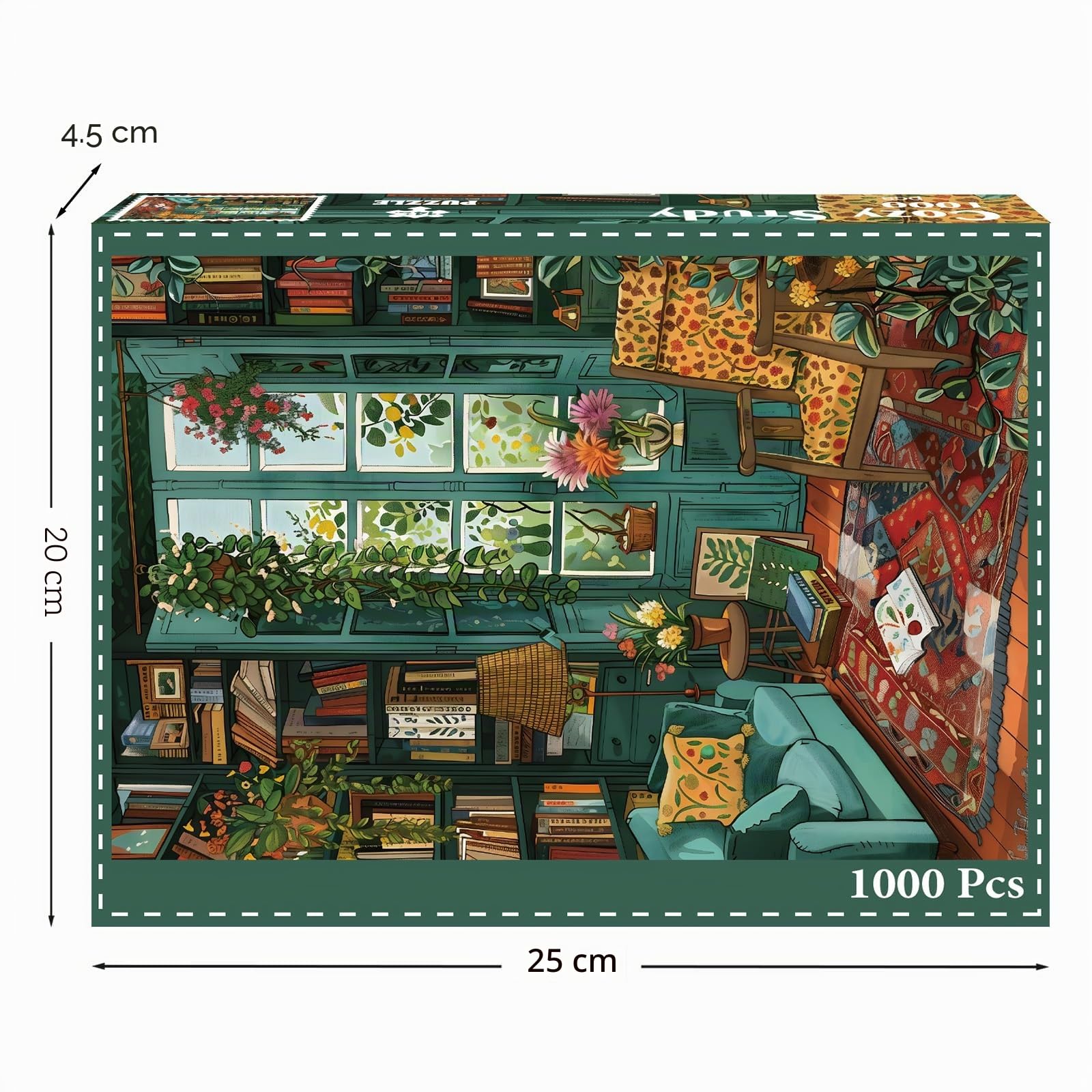 Rompecabezas de estudio acogedor para adultos de 1000 piezas, 70 cm x 50 cm, estilo Clásico, cartón de, rompecabezas jigsaw para adultos