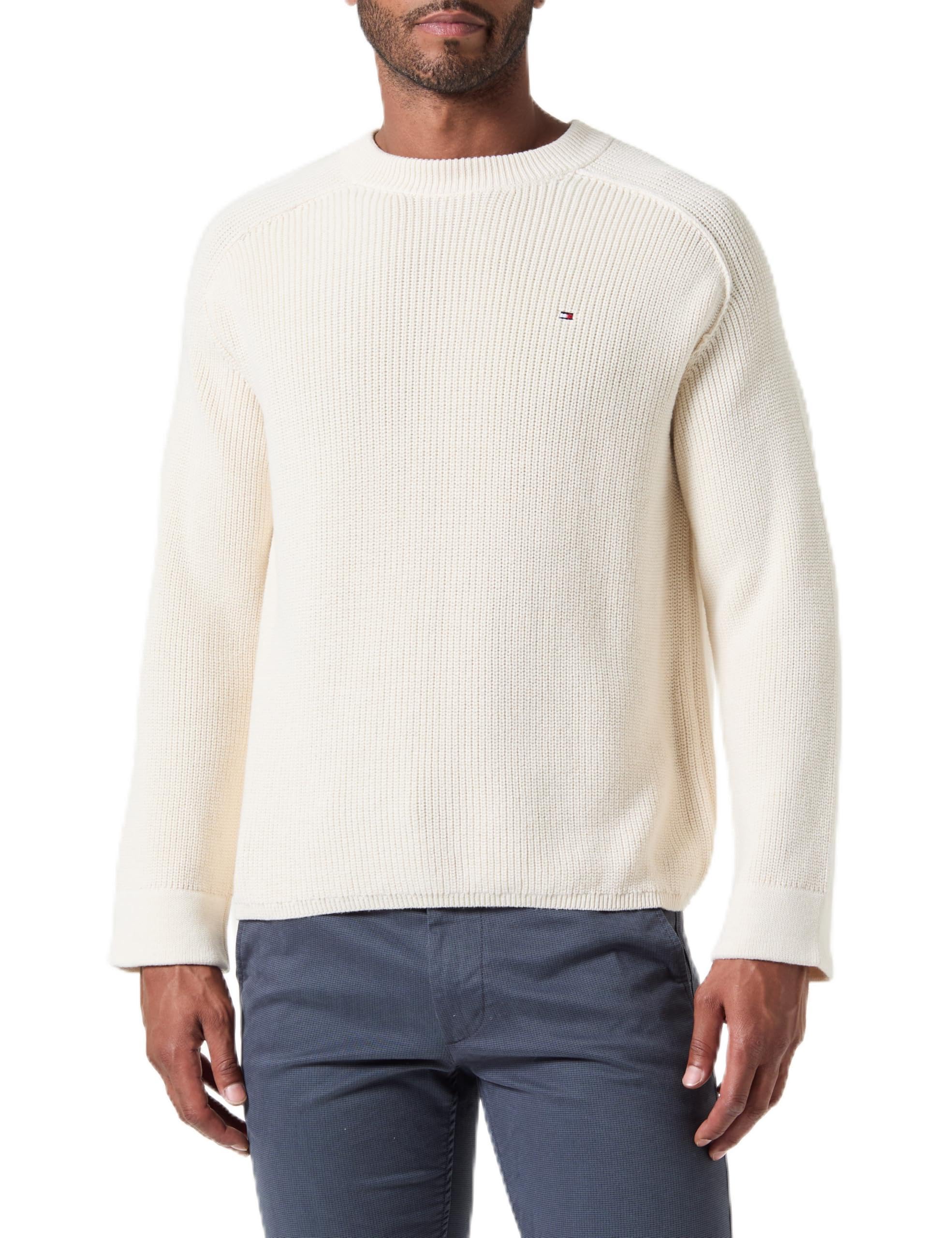 Tommy Hilfiger Women's Knitted Jumper, Off-White (Ivory Petal), L