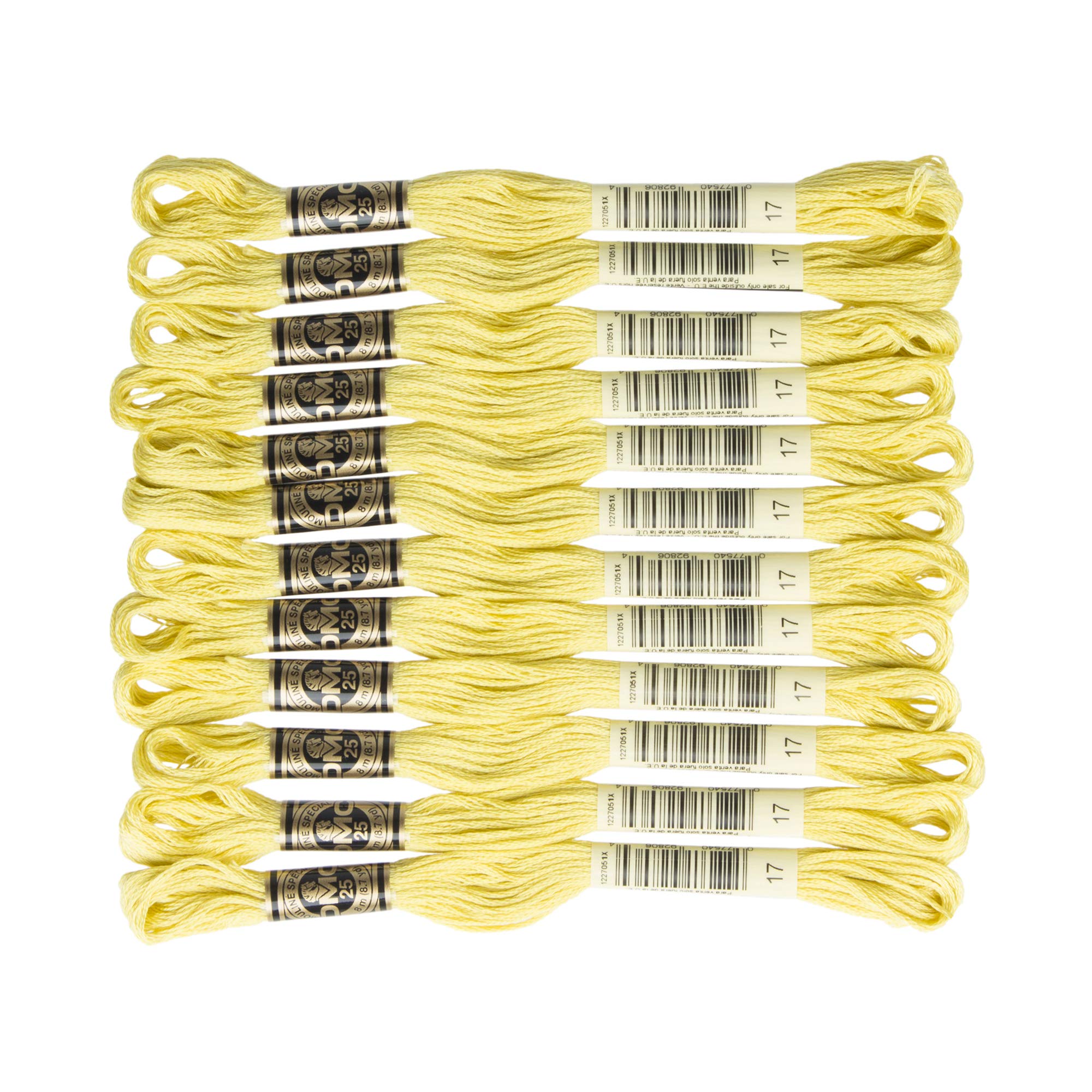 DMC DMC25B #25 Thread Embroidery Thread 12 Bundles #17 Yellow