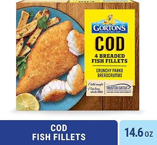 Gorton's Wild Caught Cod Breaded Fish Fillets with Crunchy Panko Breadcrumbs, Frozen 14.6 oz 4 Count