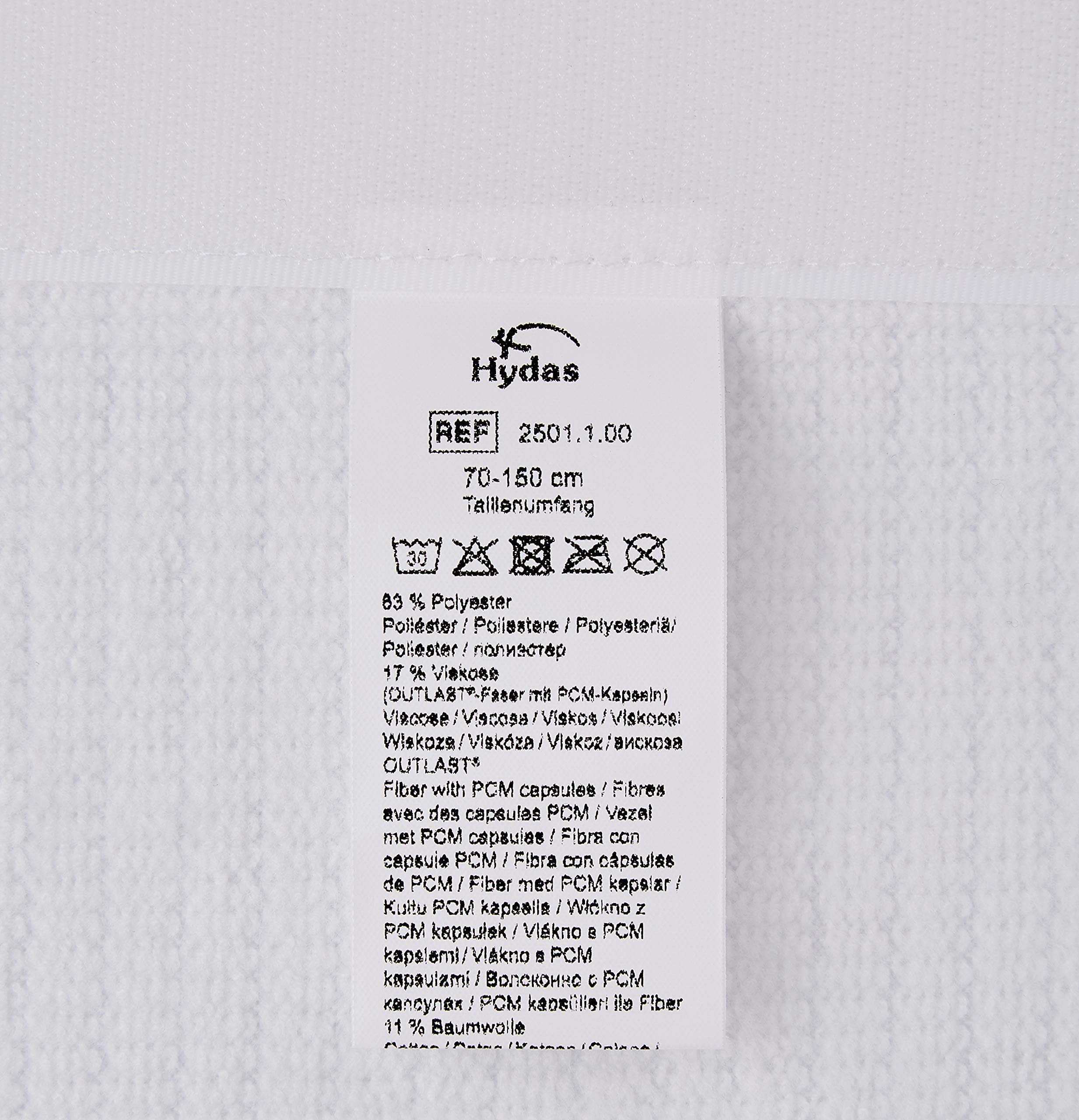 Hydas Rückenstützbandage Standard, Gürtel für einen gesunden Rücken und korrekte Haltung, Bandage bei leichten Rückenschmerzen (Einfache Stützkraft) weiß