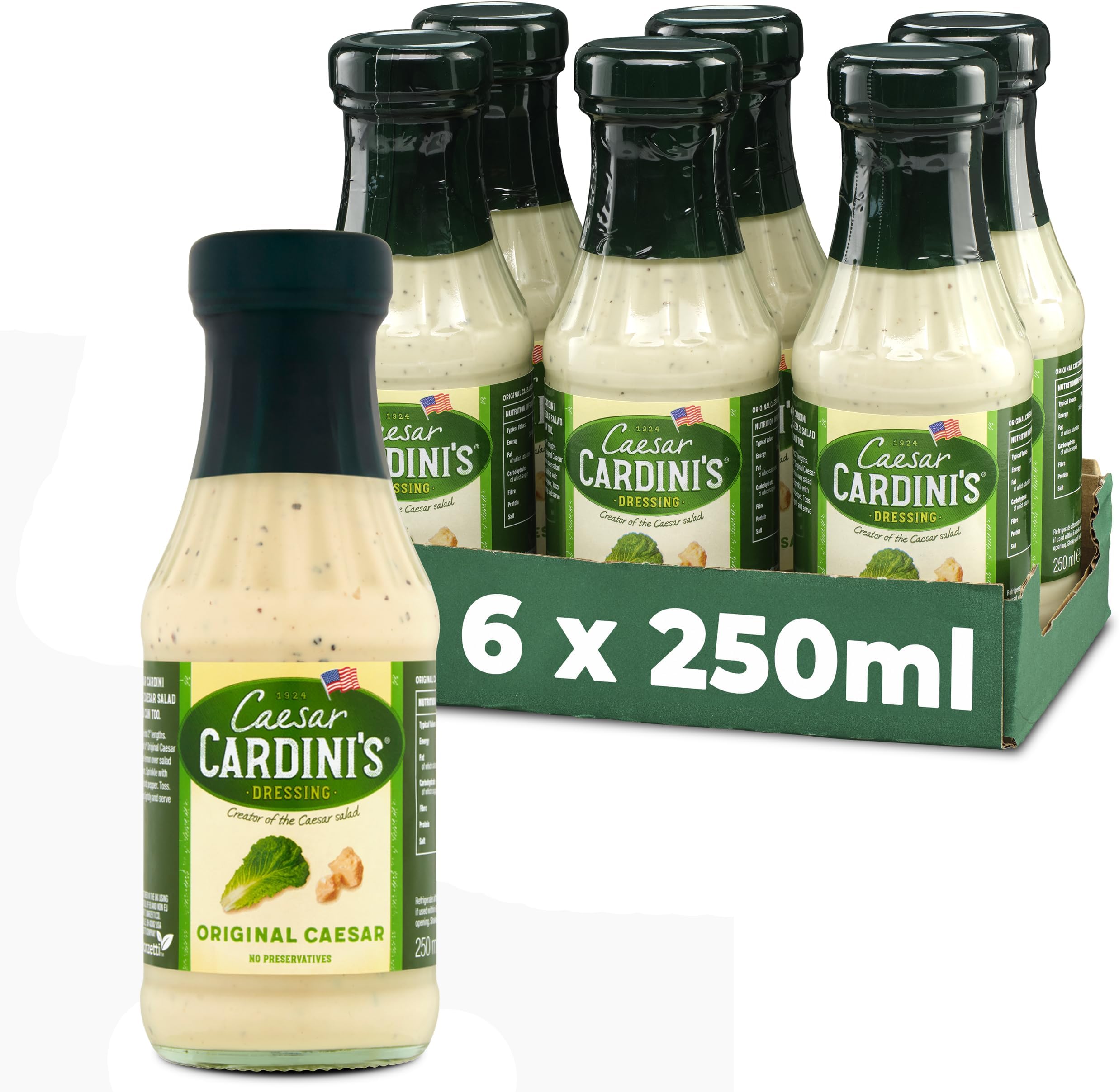 Cardini Original Caesar Dressing 250 ml (Pack of 6)