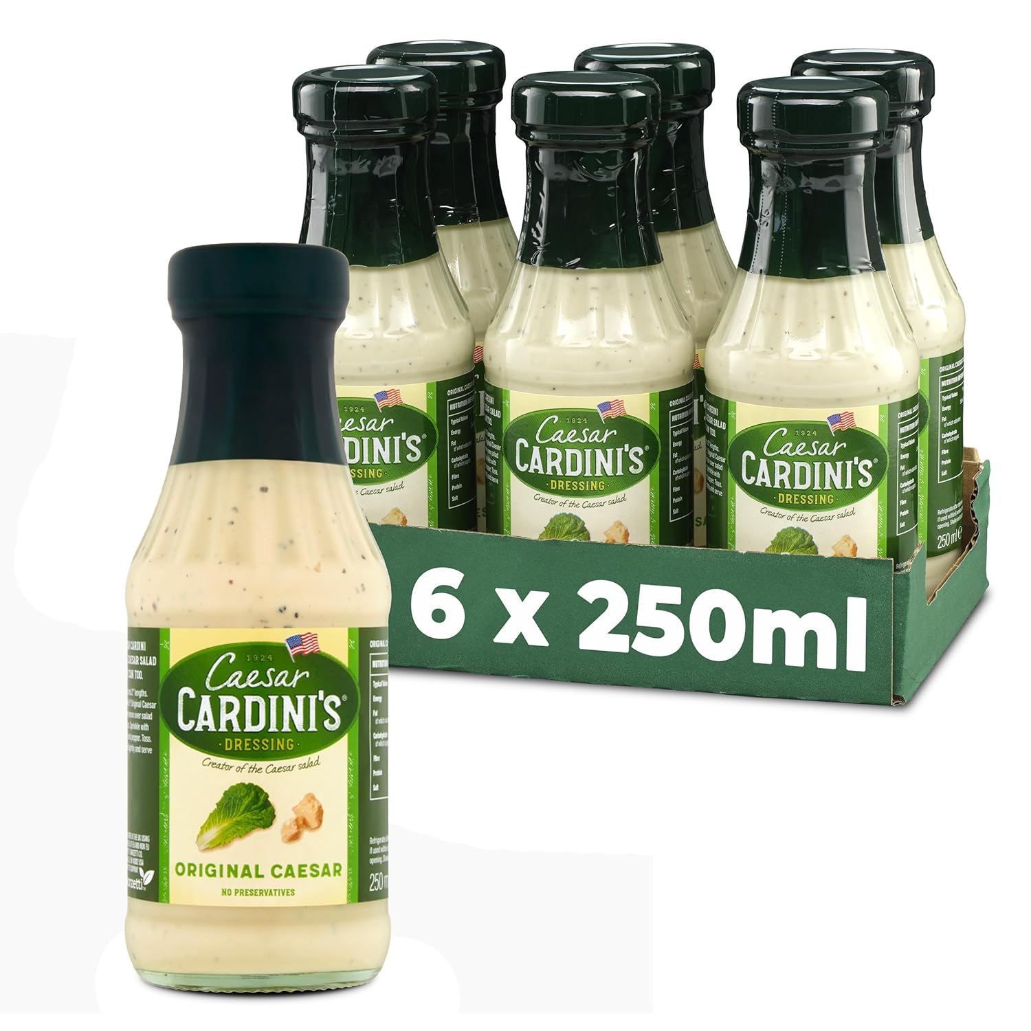 Cardini Original Caesar Dressing 250 ml (Pack of 6)