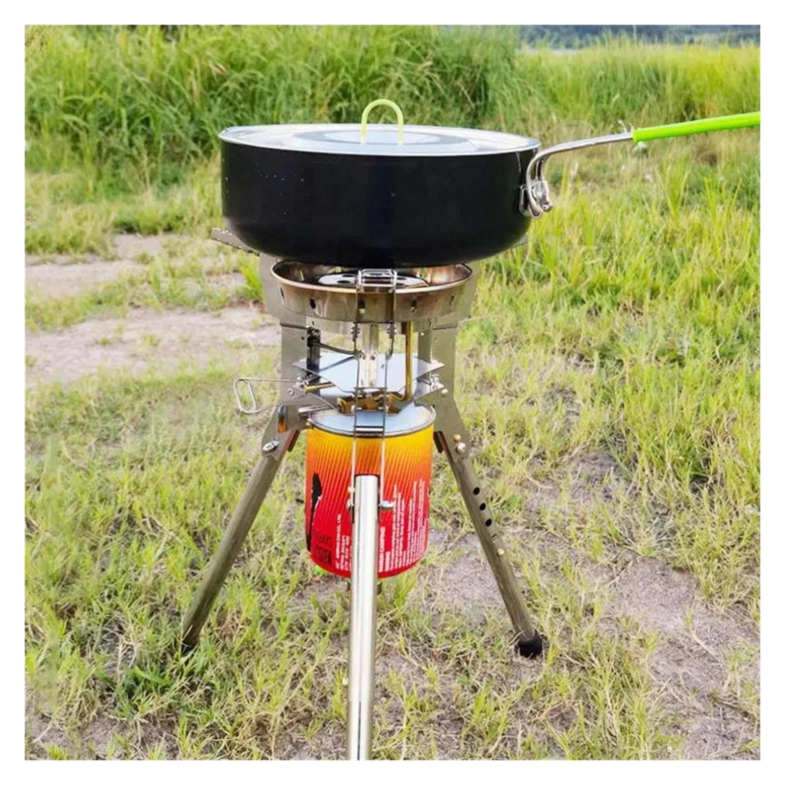 Estufa De Gas For Acampar Al Aire Libre, 4360W / 8400W, Quemador Plegable Portátil, A Prueba Viento For Picnic Y Acampada, Cocina Campamento FáCil De Cocinar(69A)