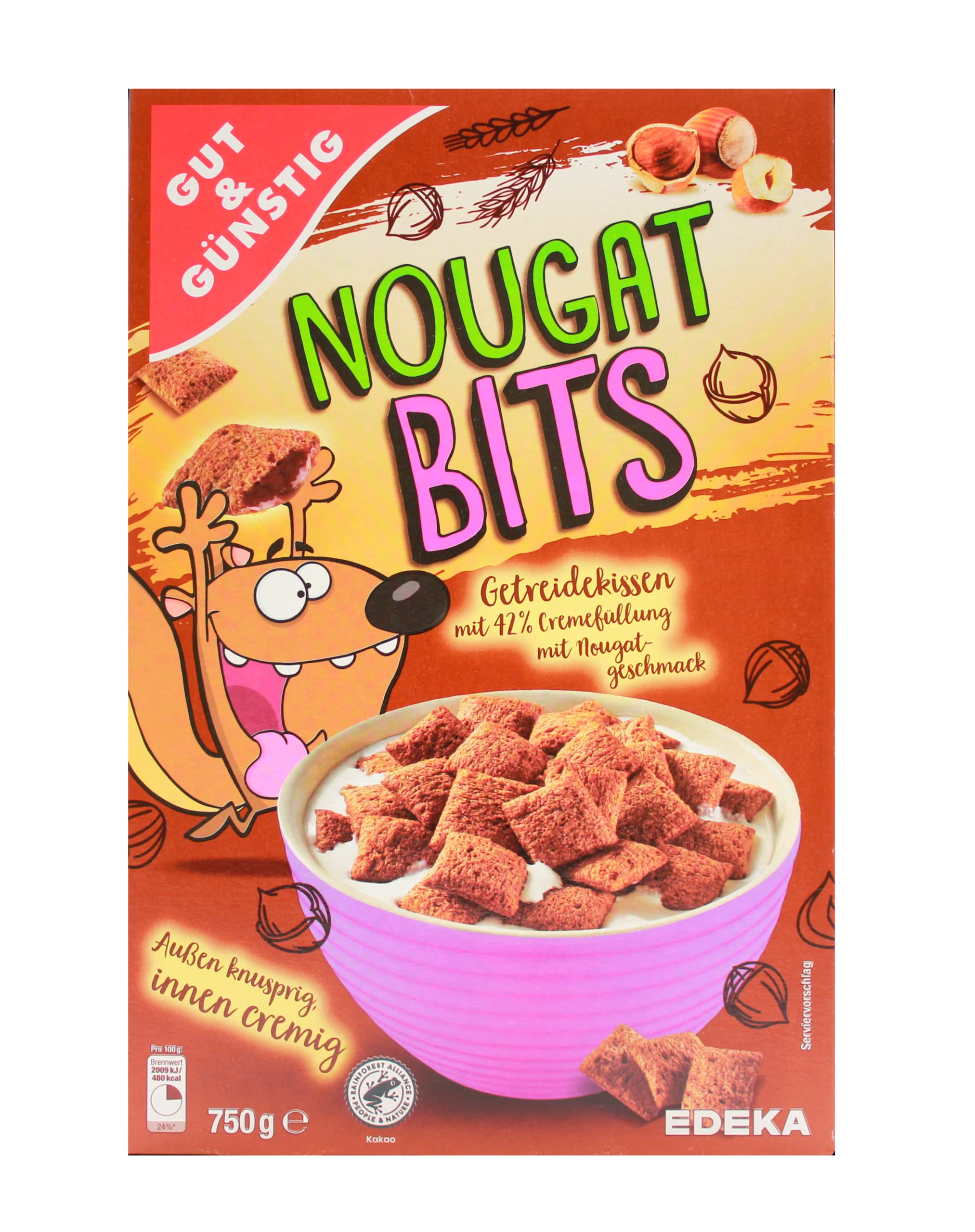 Gut und Günstig Nougat Bits, 5er Pack (5 x 750g)