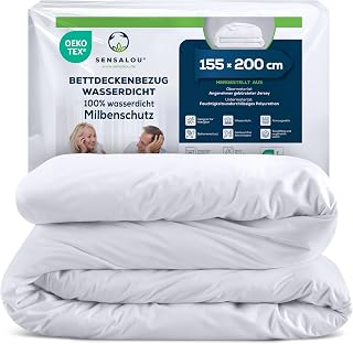 Sensalou Bettdecken Oberbett Decken Inkontinenz Bezug 155 x 200 cm wasserdicht