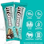 FITCRUNCH Snack Size Protein Bars, 6-Layer Baked Bar, 5g of Sugar & Soft Cake Core (9 Bars, Chocolate Coconut Almond)