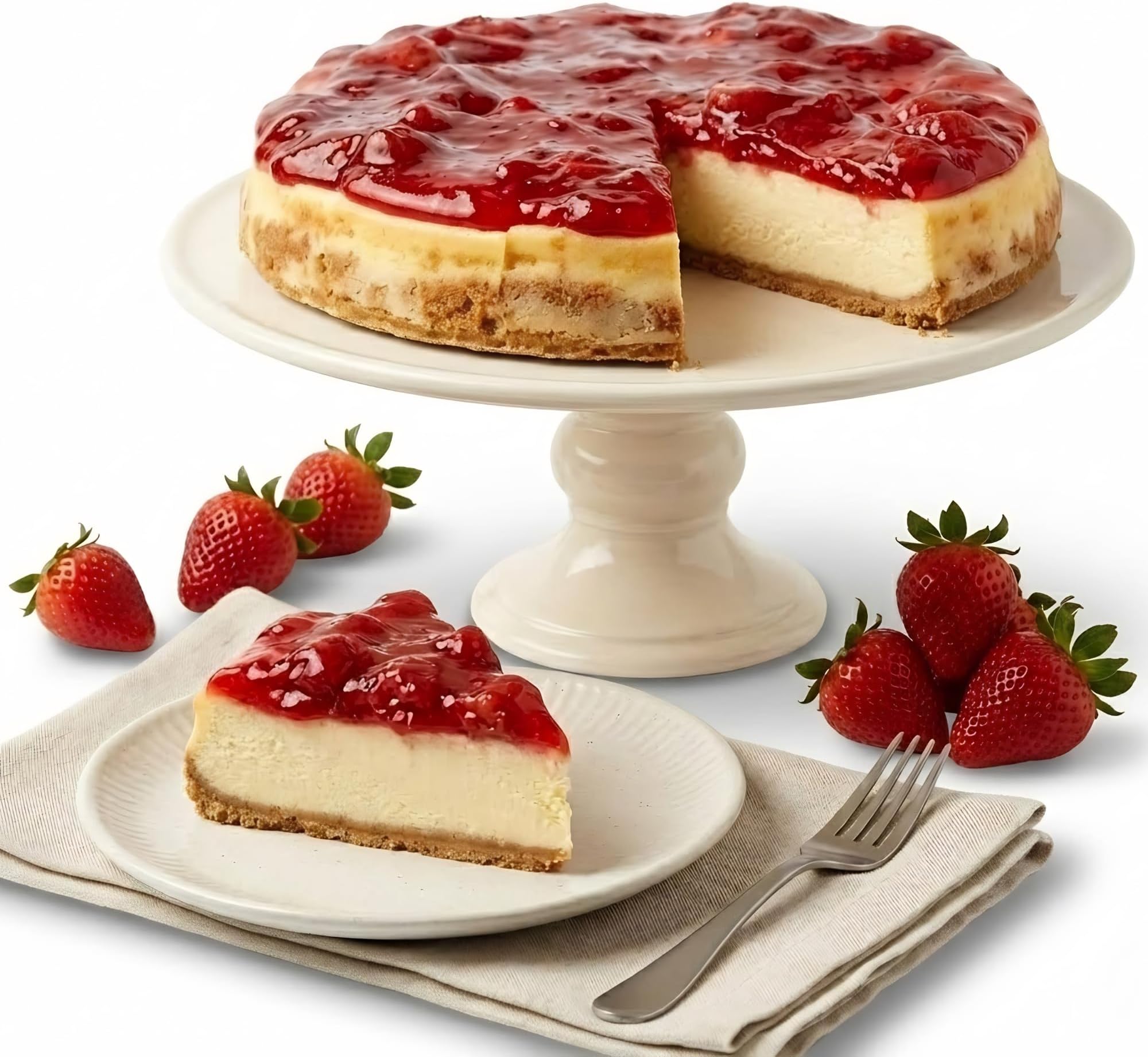 ANDY ANAND CHOCOLATIER Sugar Free Strawberry Cheesecake 9" | Amazingly Delicious & You Won't Believe It's Diabetic-Friendly | Freshly Made With California Cream Cheese, Perfect For Women, Men and Kids (2.6 lbs)