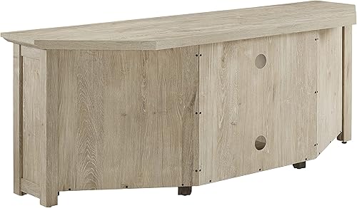 Miniatura 3 de Crosley Furniture Camden - Soporte esquinero para televisores de más de 65 pulgadas, centro de entretenimiento con estantes de almacenamiento, roble