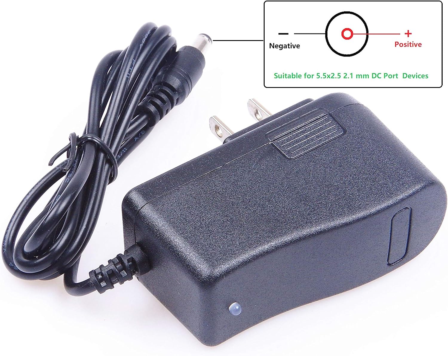 NOYITO 8.4V 1A Power Adapter Li-ion Battery Charger with LED Indicator DC 5.5x2.5mm & 2.1mm Port Suitable for 7.2V 7.4V 8.4V 2-String Lithium Battery Pack