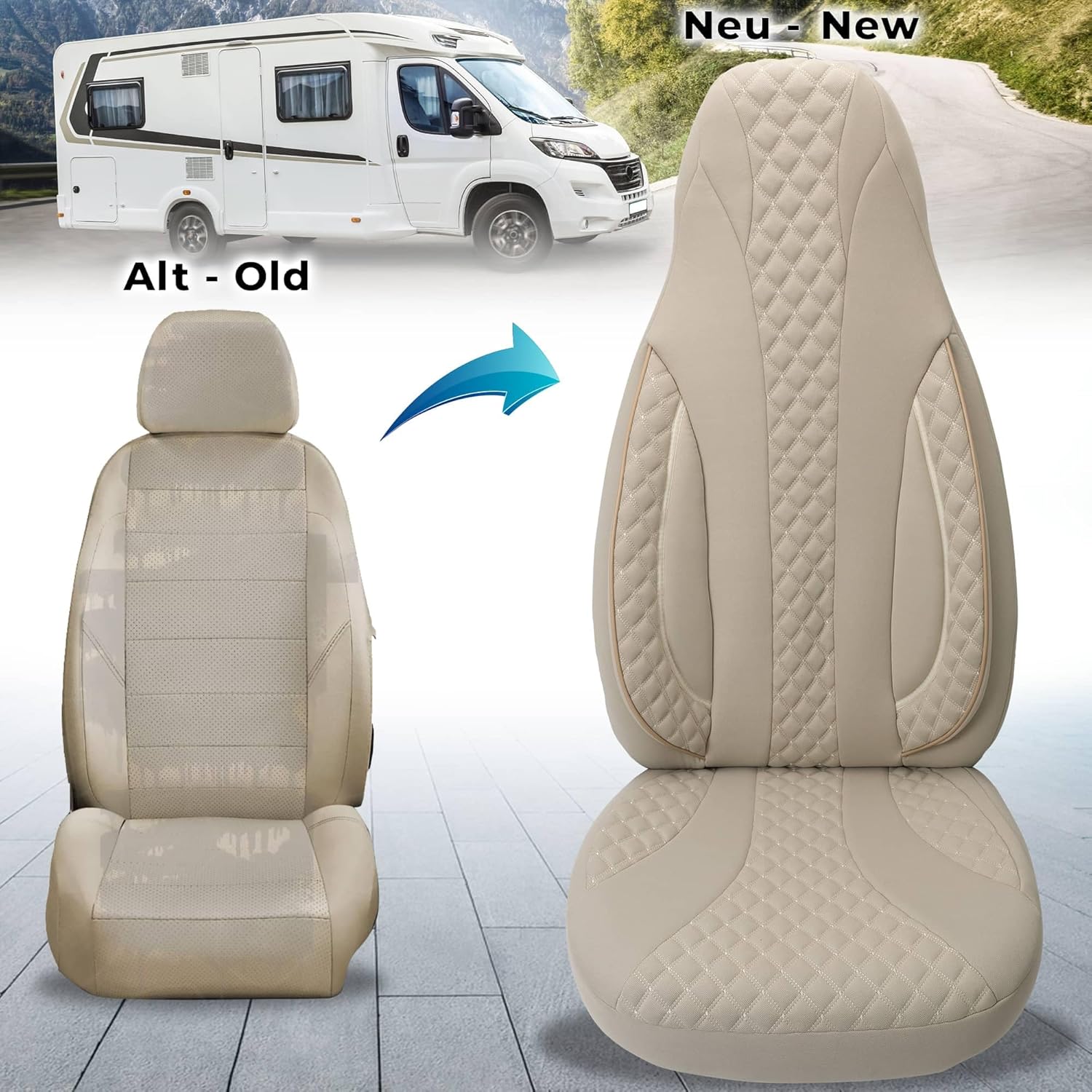 BREMER SITZBEZÜGE Motorhome seat covers for Ford Nugget Transit Custom (WPL405)
