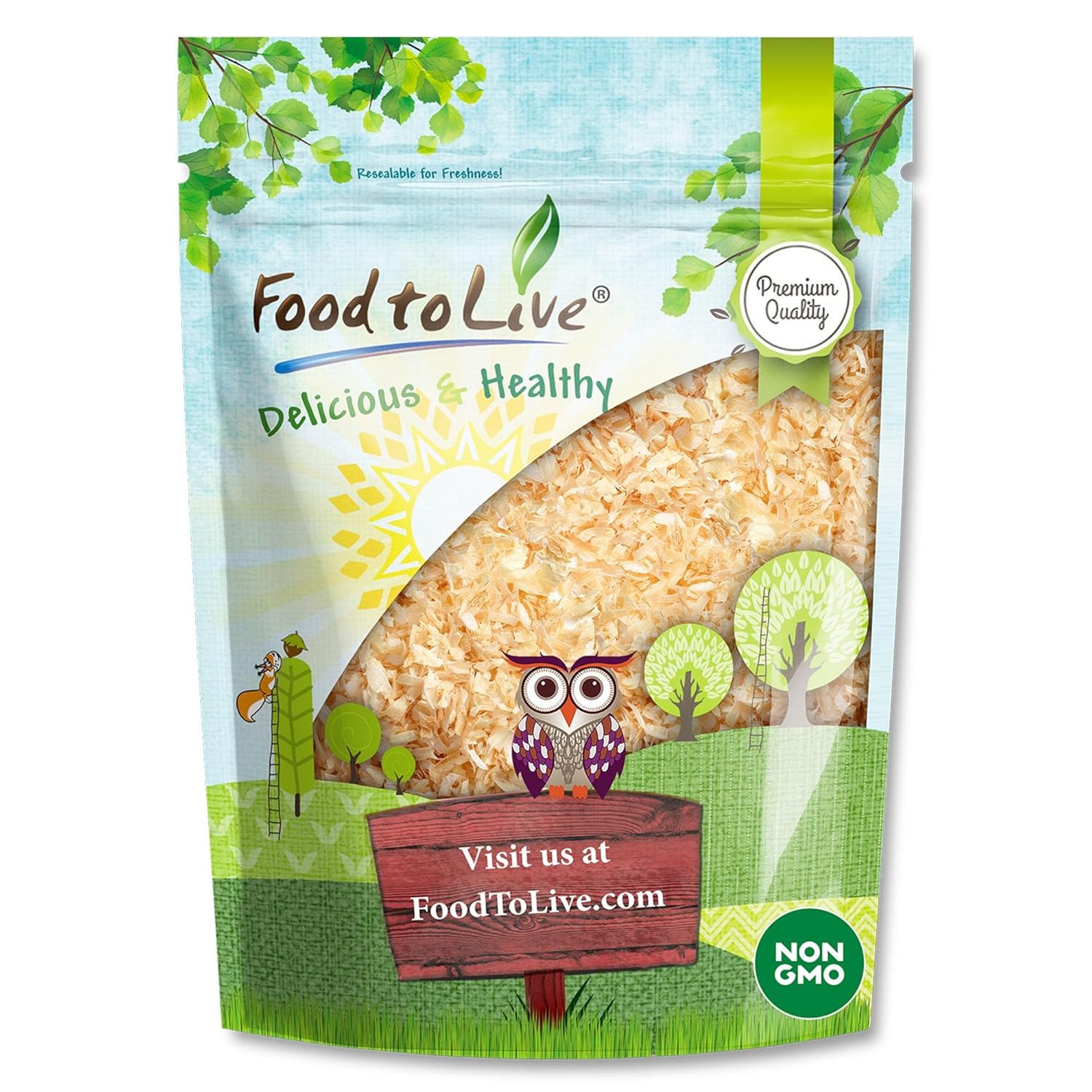 Food to Live Toasted White Chopped Onion, 2.5 Pounds – Roasted, Ready to Use. Ideal for Cooking, Soups, Salads. Non-GMO, Vegan, Bulk