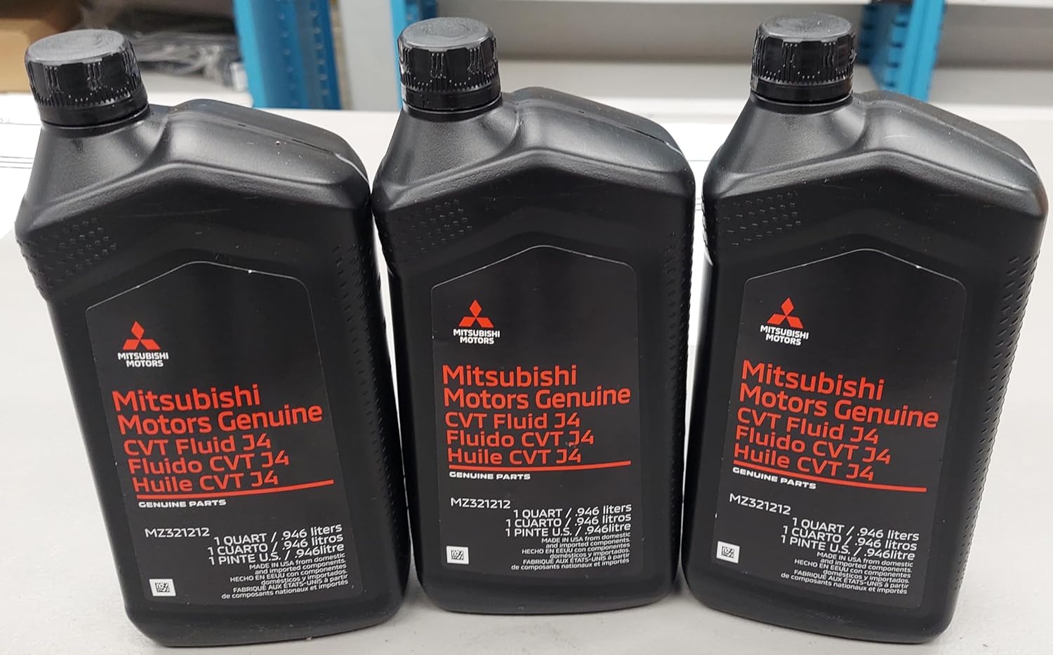 Genuine Mitsubishi OE CVT Transmission J4 Fluid 3 Quarts. MZ320185 / MZ321212 Mirage & G4 2015 2016 2017 2018 2019 2020 2021 2022 2023 2024 2025