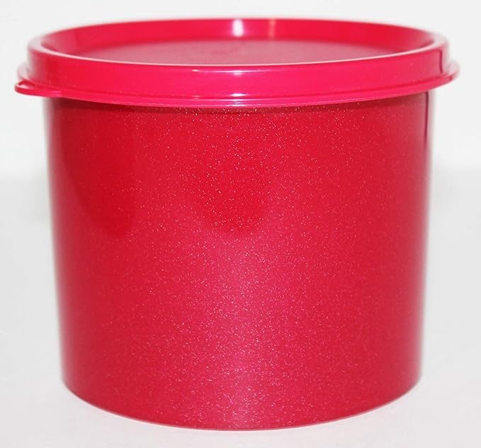 Tupperware Canister in Sparkle Red 2.5 Cup Capacity Home & Kitchen