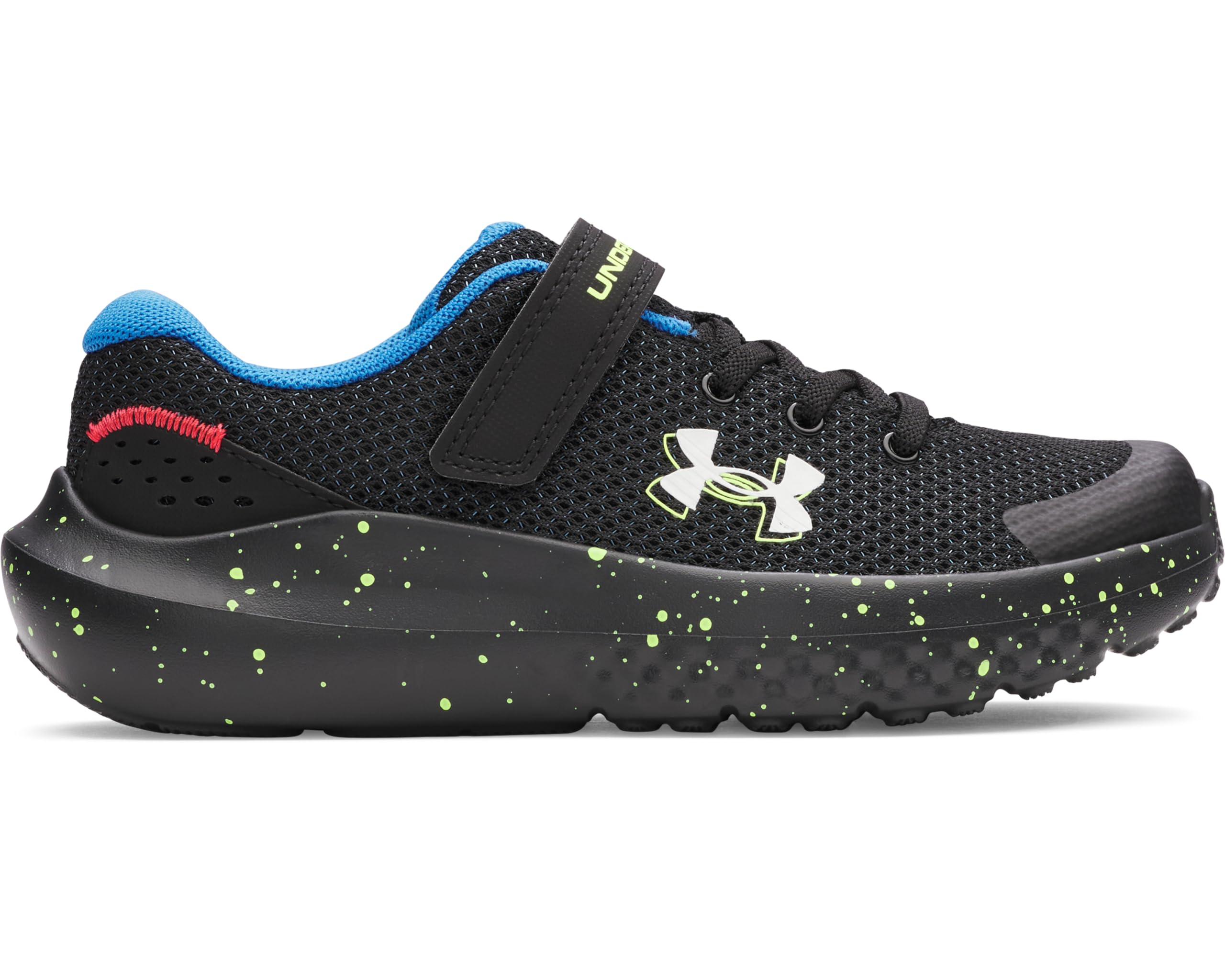 Under Armour Boys' Pre School Surge 4 Alternate Closure, (006) Black/High Vis Yellow/White, 2, US