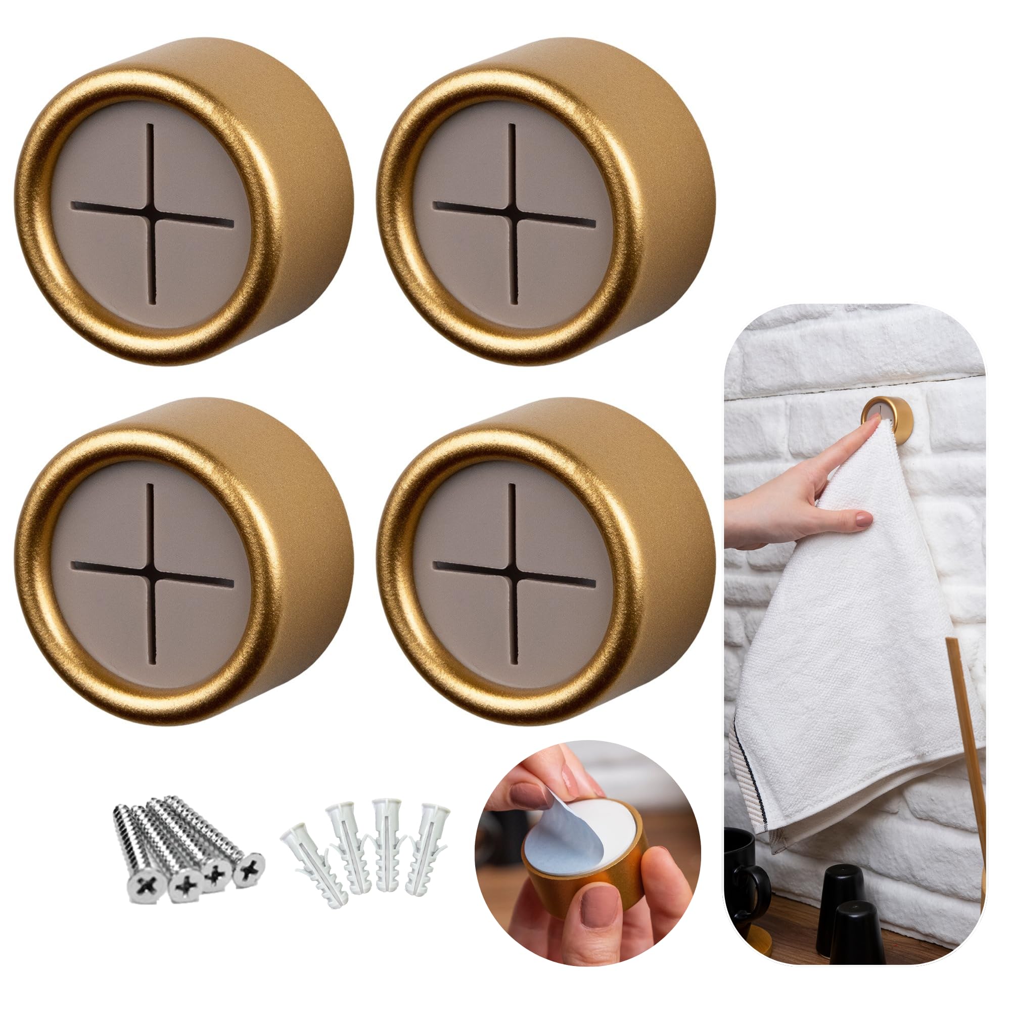 HEFA Towel Hooks - 4 Pack Kitchen Hooks -9