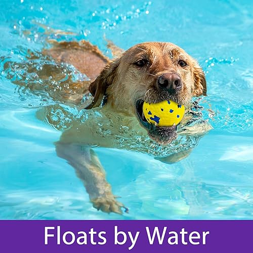 Miniatura 4 de Beieverluck Paquete de 8 pelotas de juguete para perros, pelota de tenis para masticadores agresivos, 3.0 pulgadas, indestructibles juguetes para