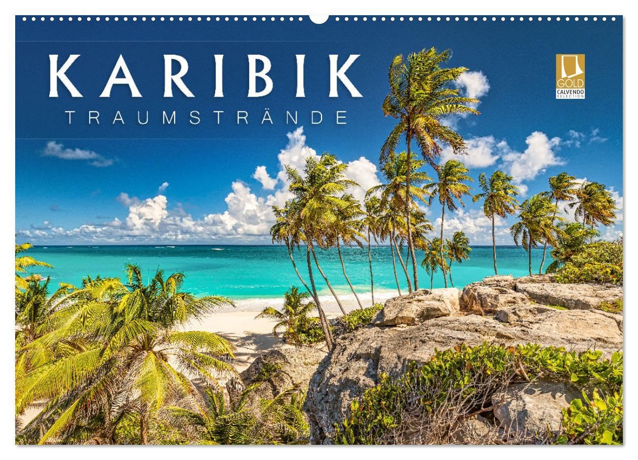 Karibik - Traumstrände (Wandkalender 2026 DIN A2 quer), CALVENDO Monatskalender: Sonne, Meer und karibische Traumstrände (CALVENDO Natur)