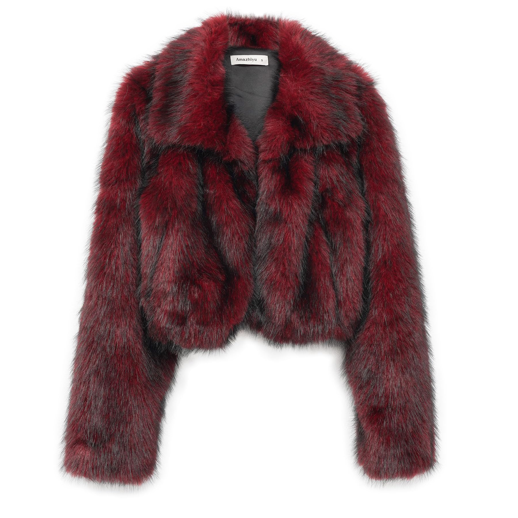 Amazhiyu Pelzmantel Damen Felljacke Kurz Kunstfell Jacke Mantel Pelzjacke