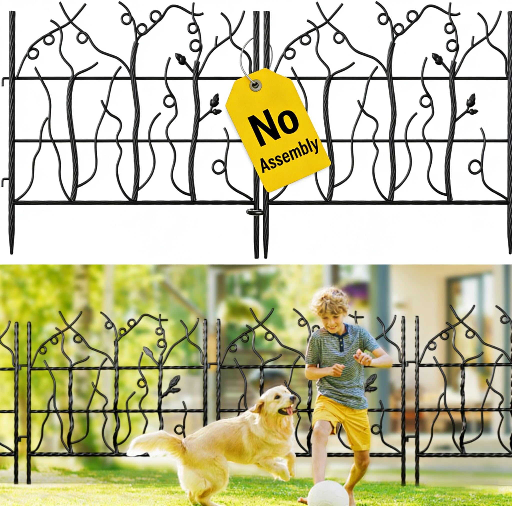 Amagabeli Decorative Garden Fence 27inx12ft