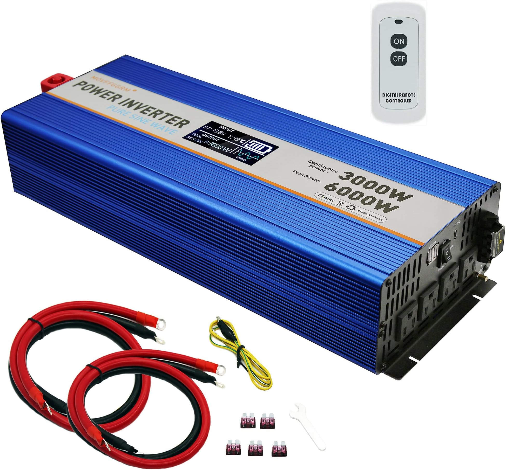 Aeliussine 3000 Watt Pure Sine Wave Power Inverter 12V To - View #8