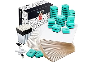 Dry Erase Boards for Classrooms, Set of 32 Double-Sided Lapboards