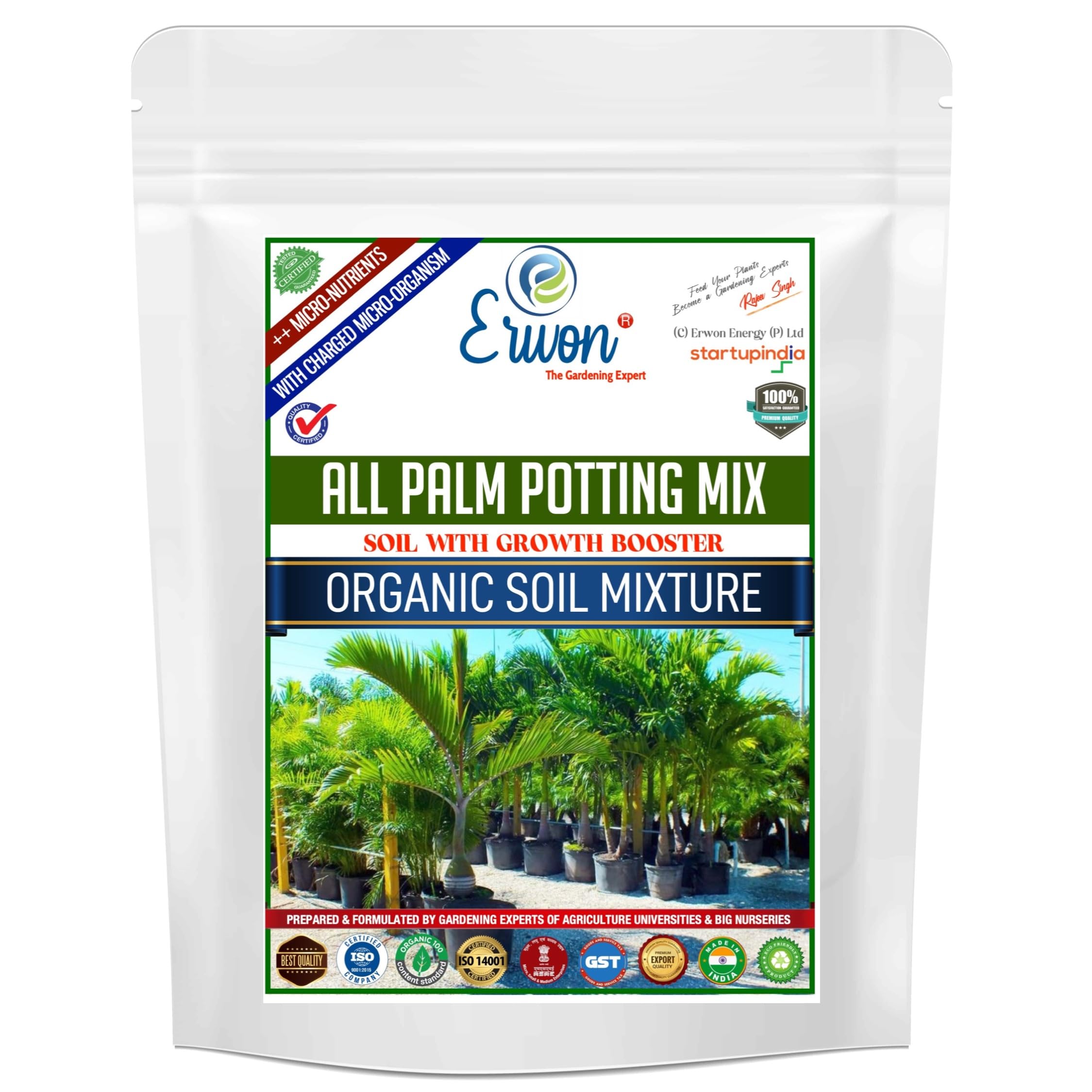 Erwon® All Palm Potting Mix, Premium Essential Powerful Organic Soil with Plant Growth Charged Micro-Organism and ++ Micronutrients (1800 gm) (B0976SQ5KL) Amazon Price History, Amazon Price Tracker