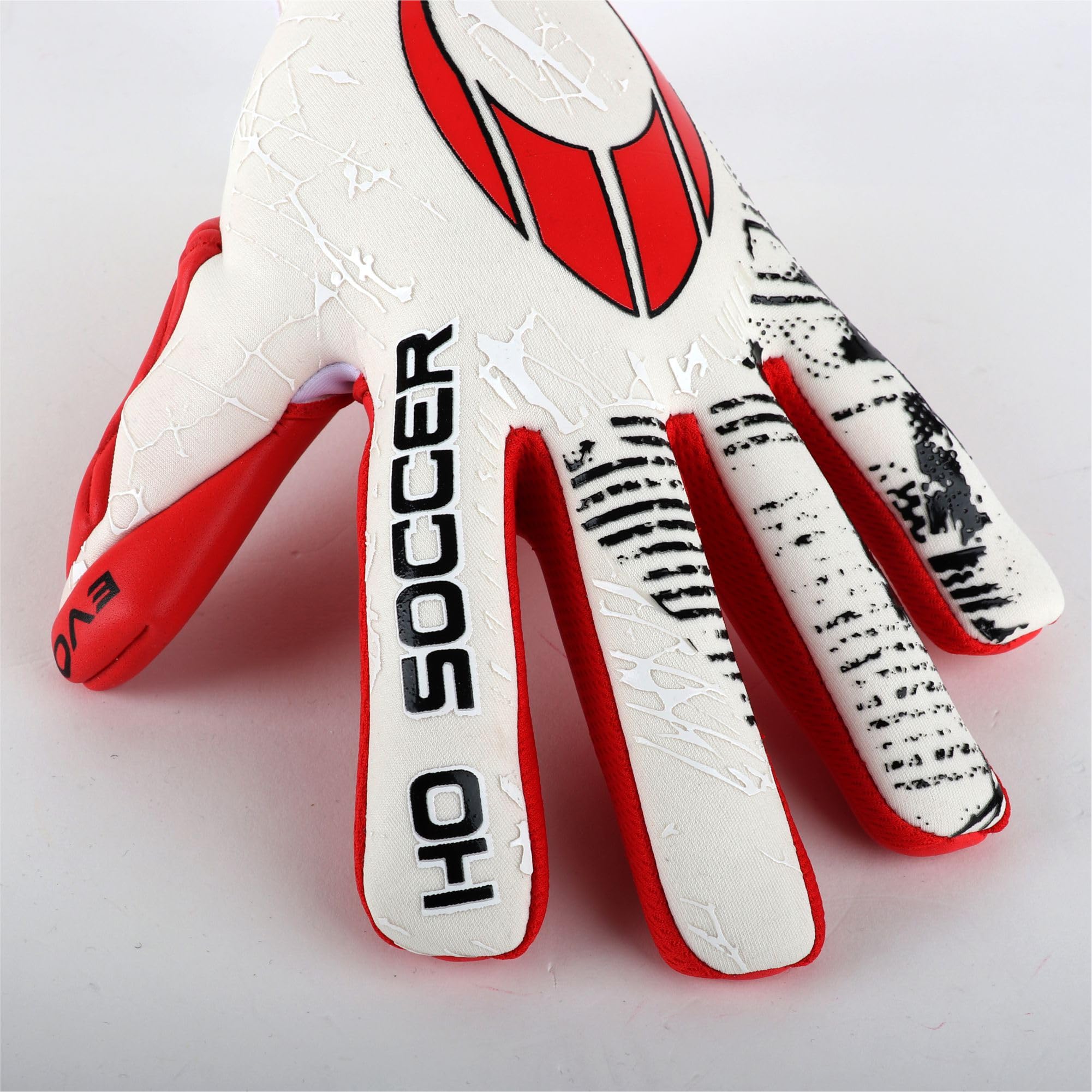 HO Soccer First Superlight EVO SMU Red Guantes de Portero, Unisex Adulto, Blanco/Rojo