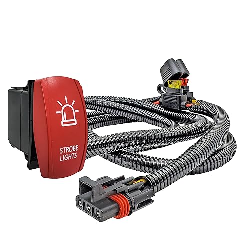 Kit de cables de enchufe de barra de bus de potencia con interruptor basculante de encendidoapagado para luces estroboscópicas compatible con
