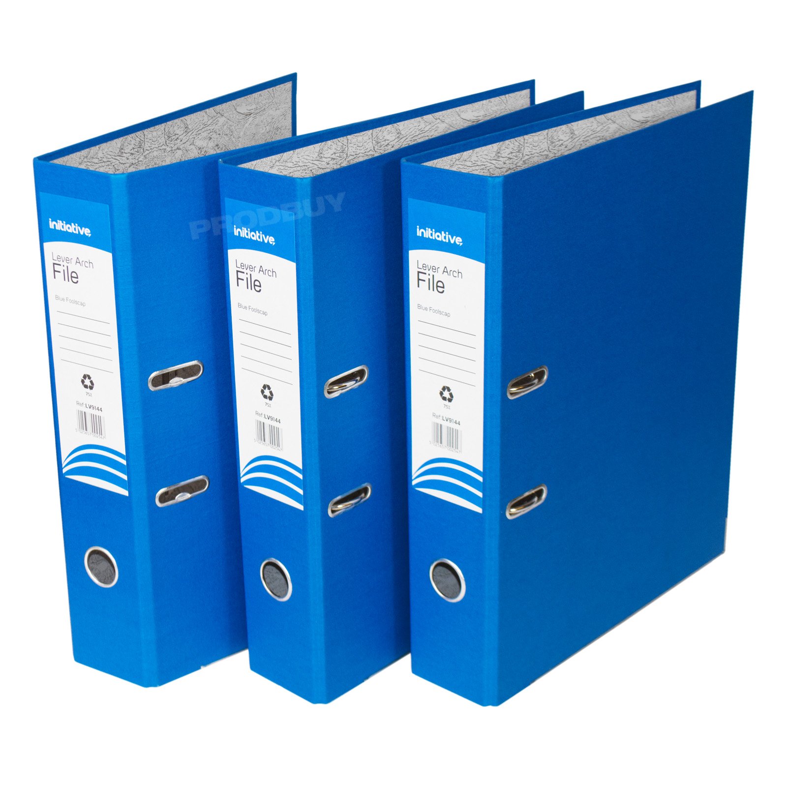 [Pack of 3] Blue Foolscap Lever Arch Files 75mm Paper Storage Archive Legal Document Folders