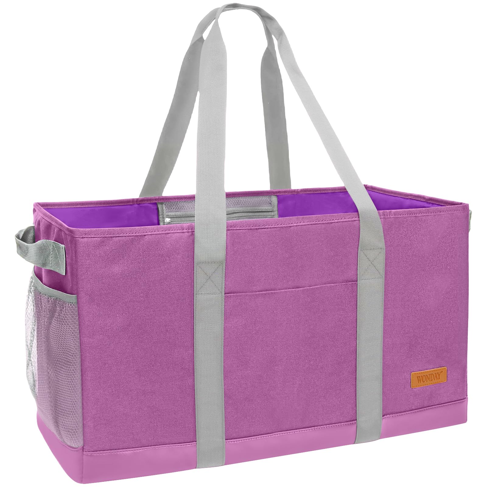 WONDAY Extra Large Utility Tote Bag - Standing Reusable Grocery Bag with Handle