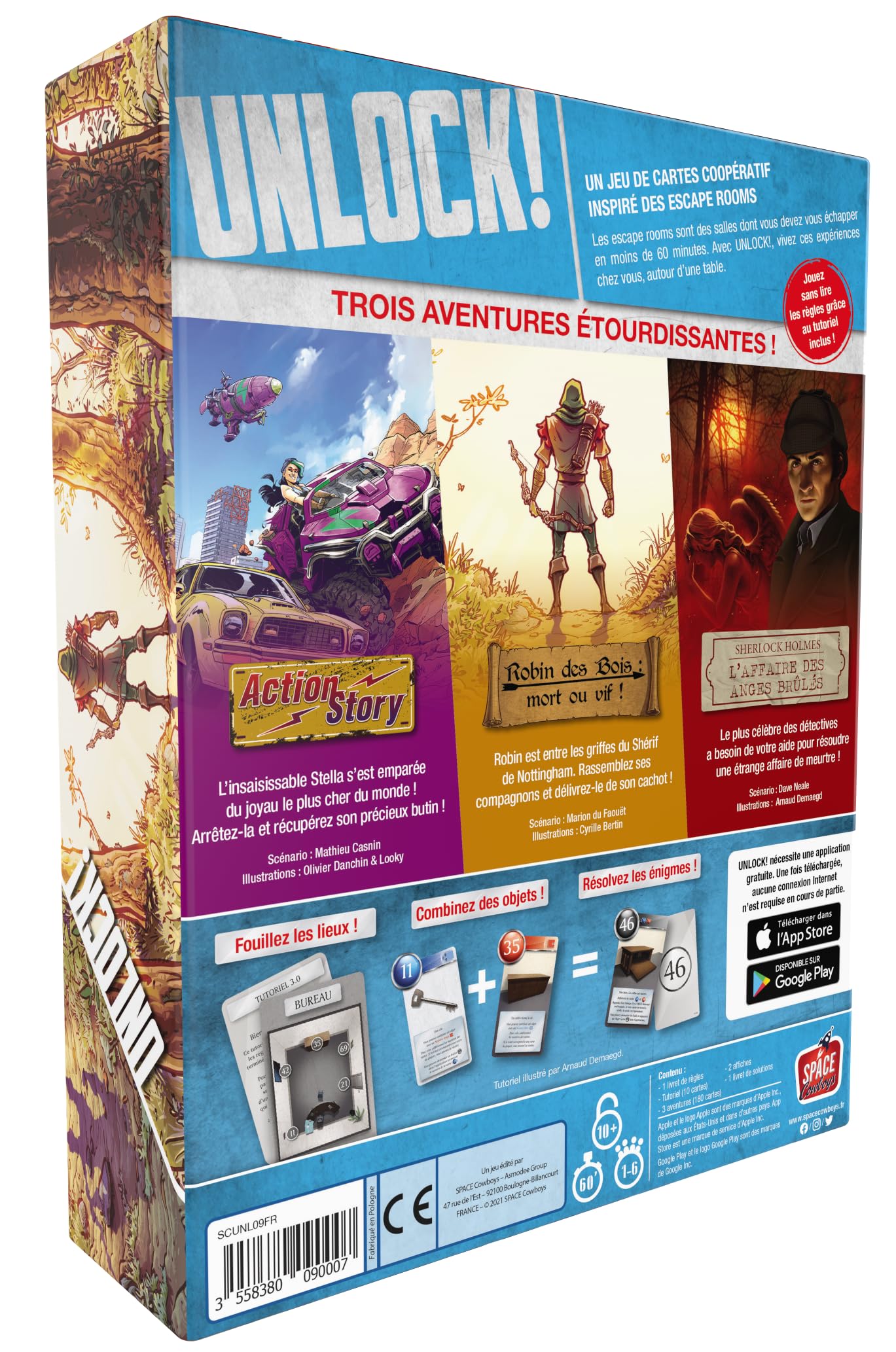 Space Cowboys – Unlock!: Legendary Adventures – UNbox Now – Kartenspiel für Gesellschaft – Escape Game – ab 10 Jahren – 1 bis 6 Spieler – 60 Minuten - Französische Sprache